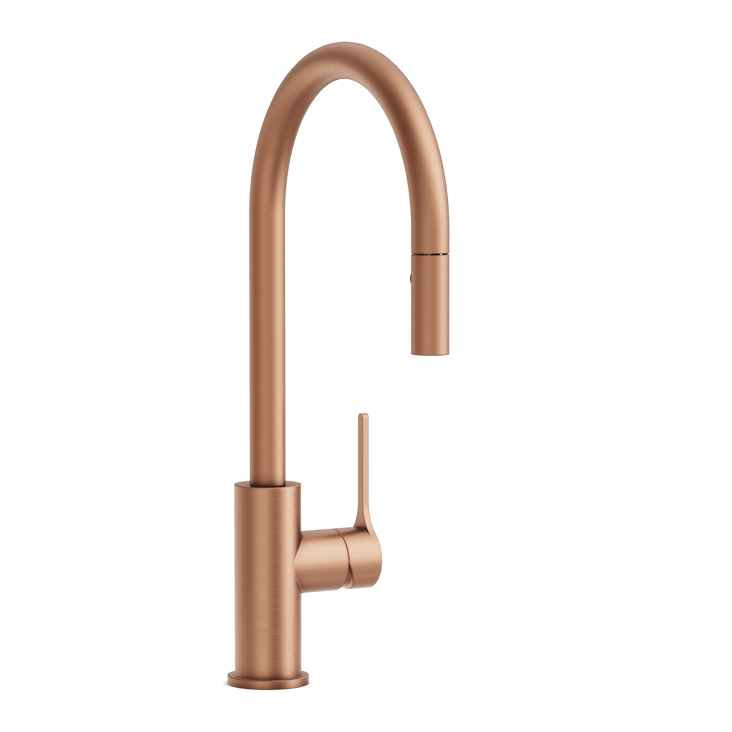 Sereno Gooseneck Pull Out Mixer - Brushed Copper
