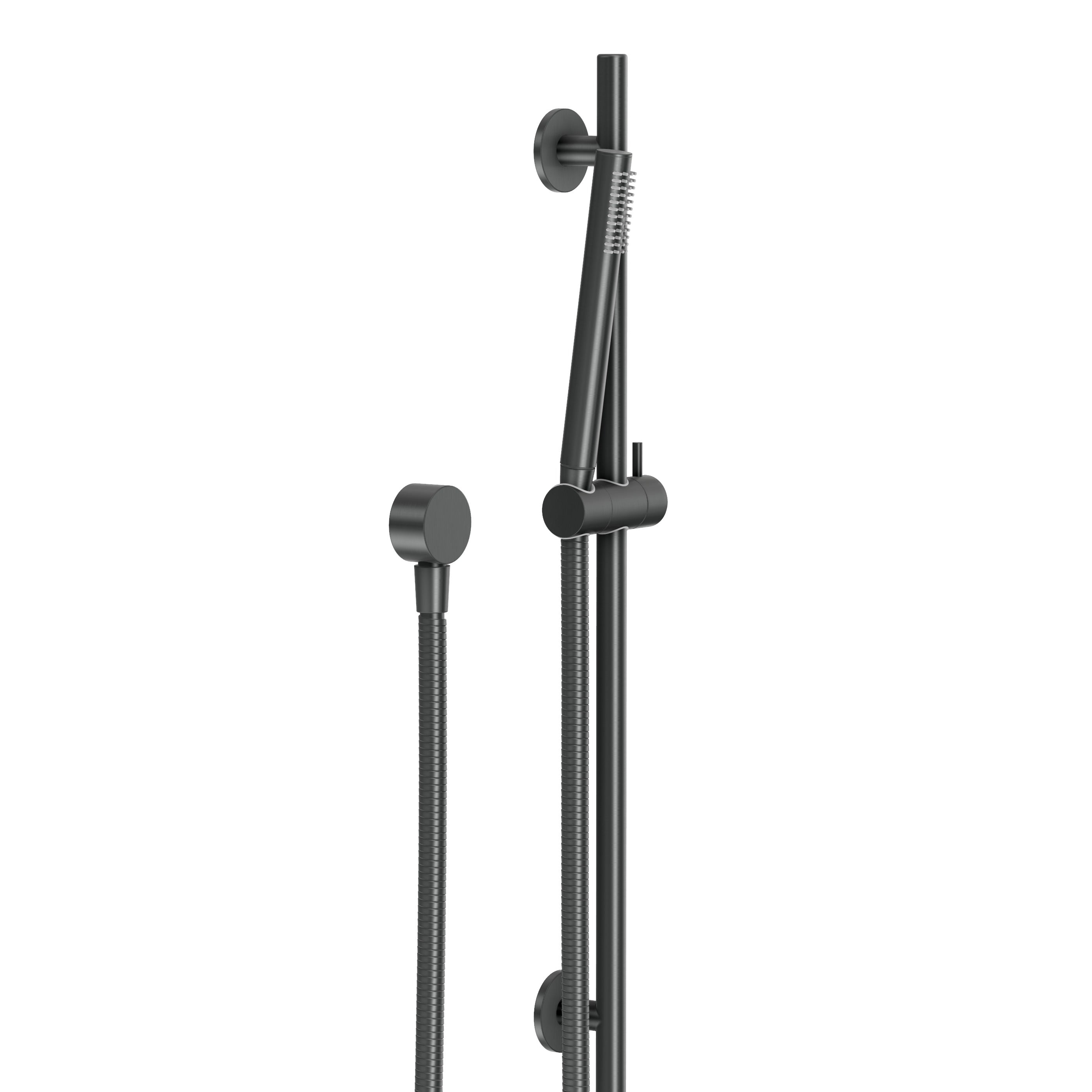 Adjustable Shower Rail Set - Gun Metal Brushed