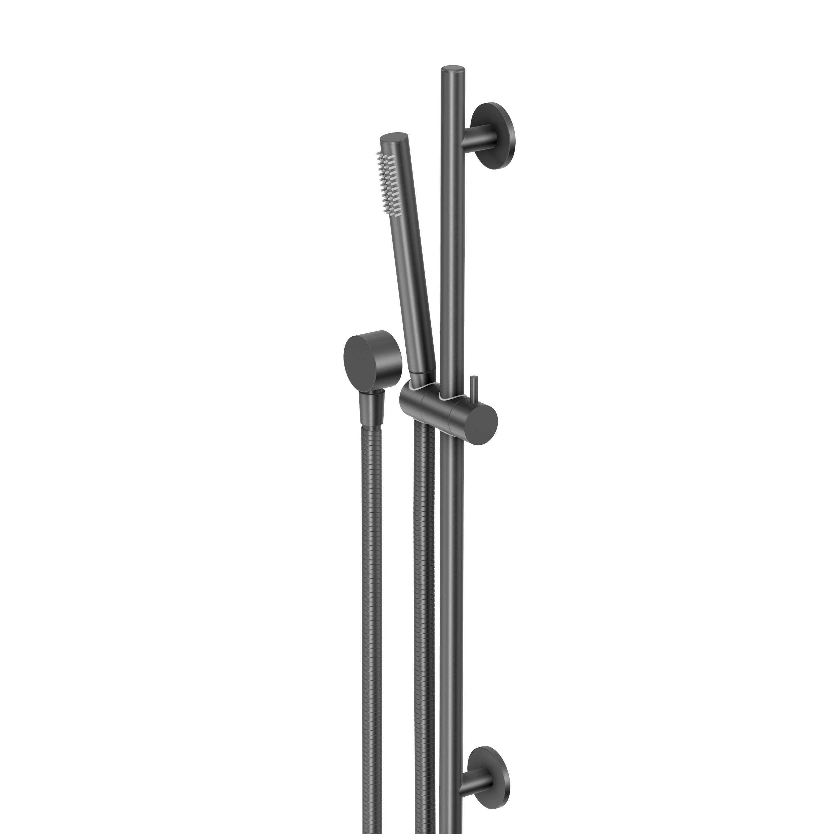 Adjustable Shower Rail Set - Gun Metal Brushed