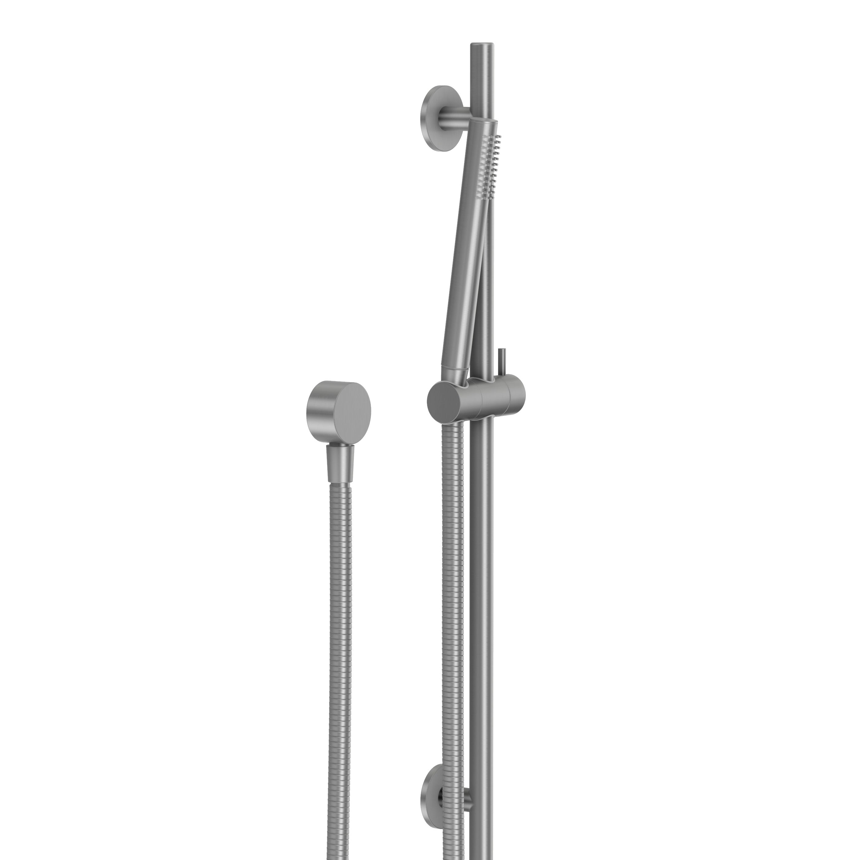 Adjustable Shower Rail Set - Brushed Nickel