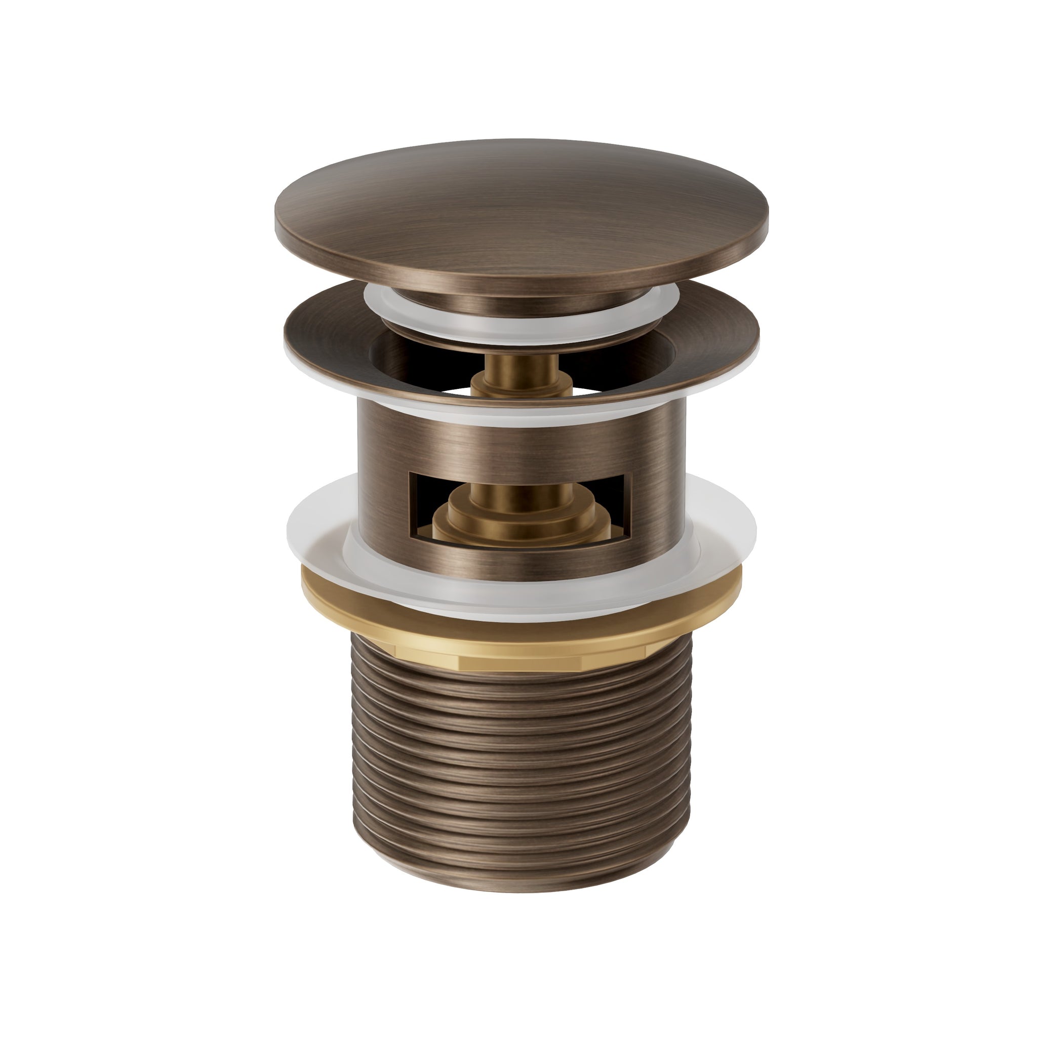 Basin Overflow Pop Up Waste - Antique Brass