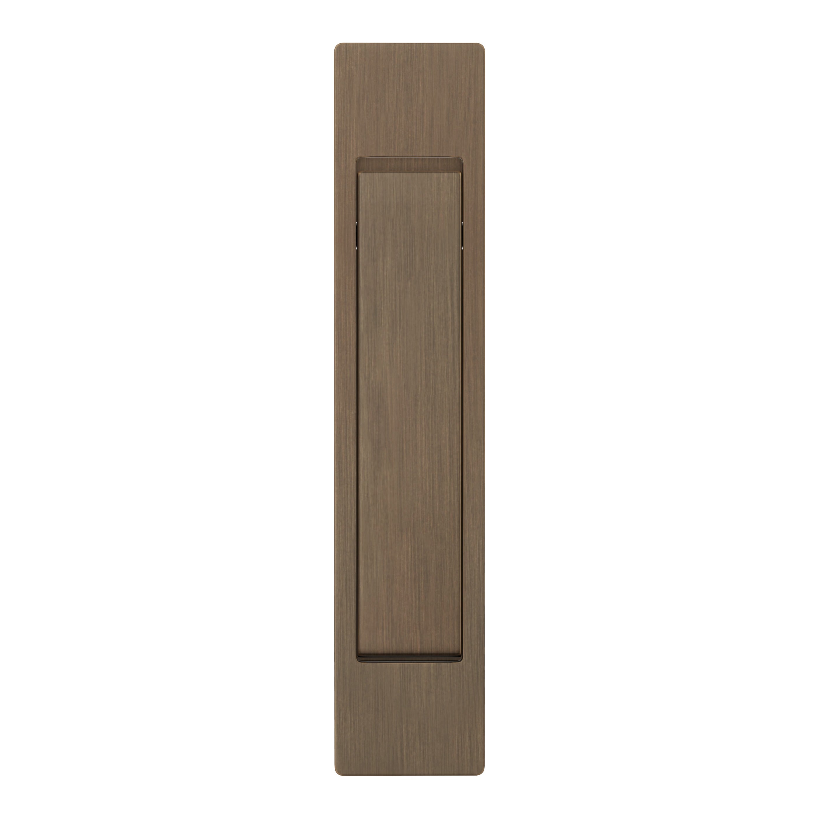 Concealed Sliding Door Edge Pull - Antique Brass