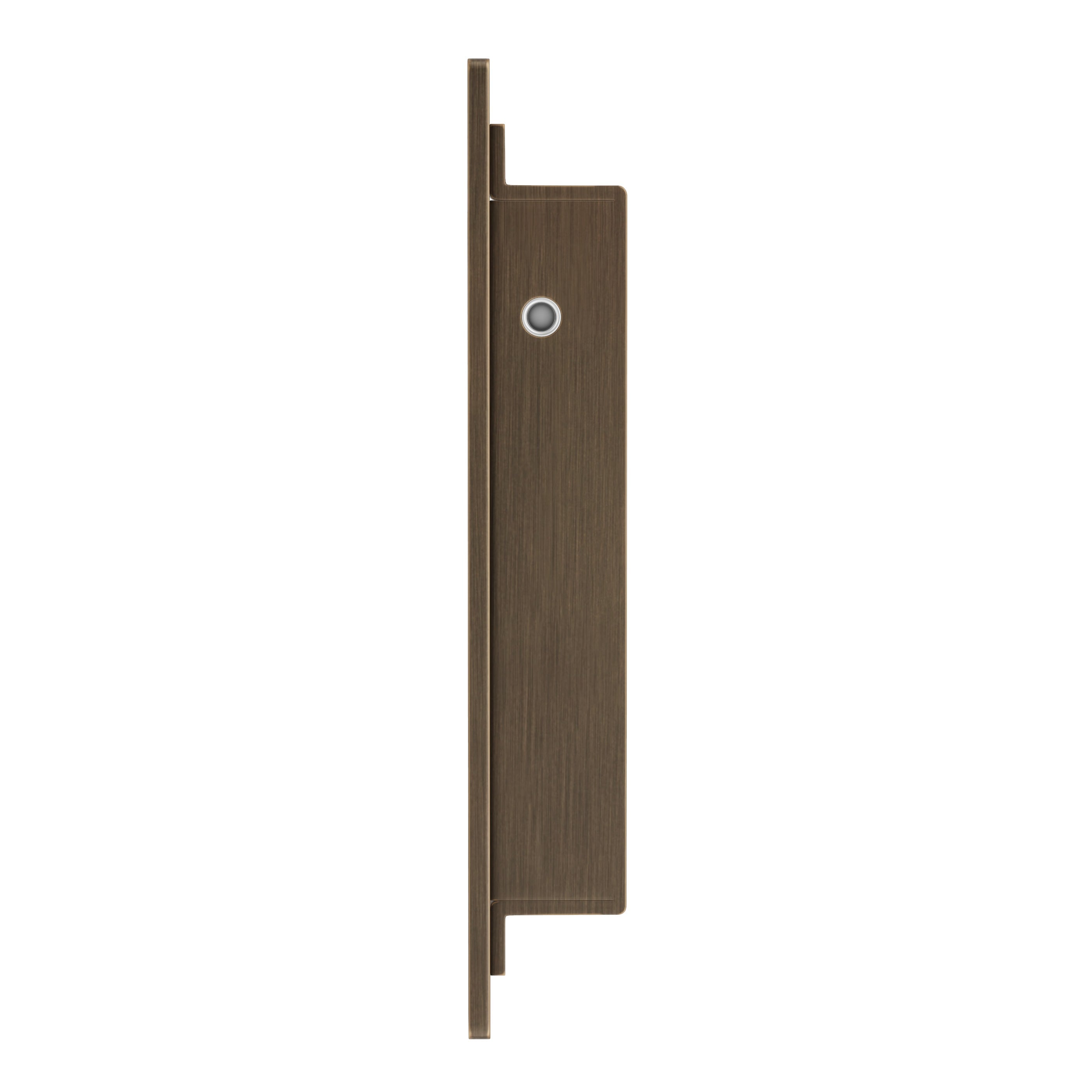 Concealed Sliding Door Edge Pull - Antique Brass