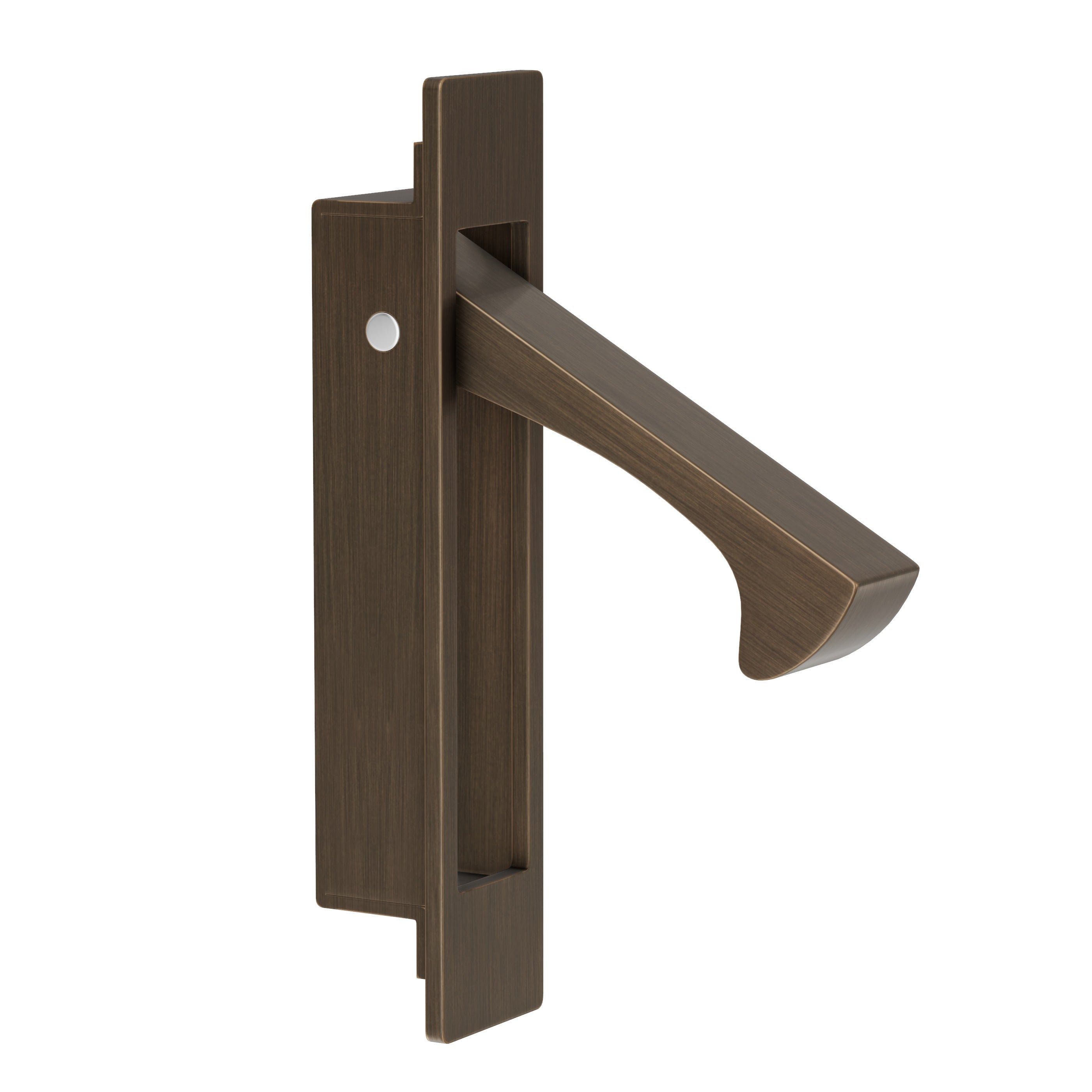 Concealed Sliding Door Edge Pull - Antique Brass