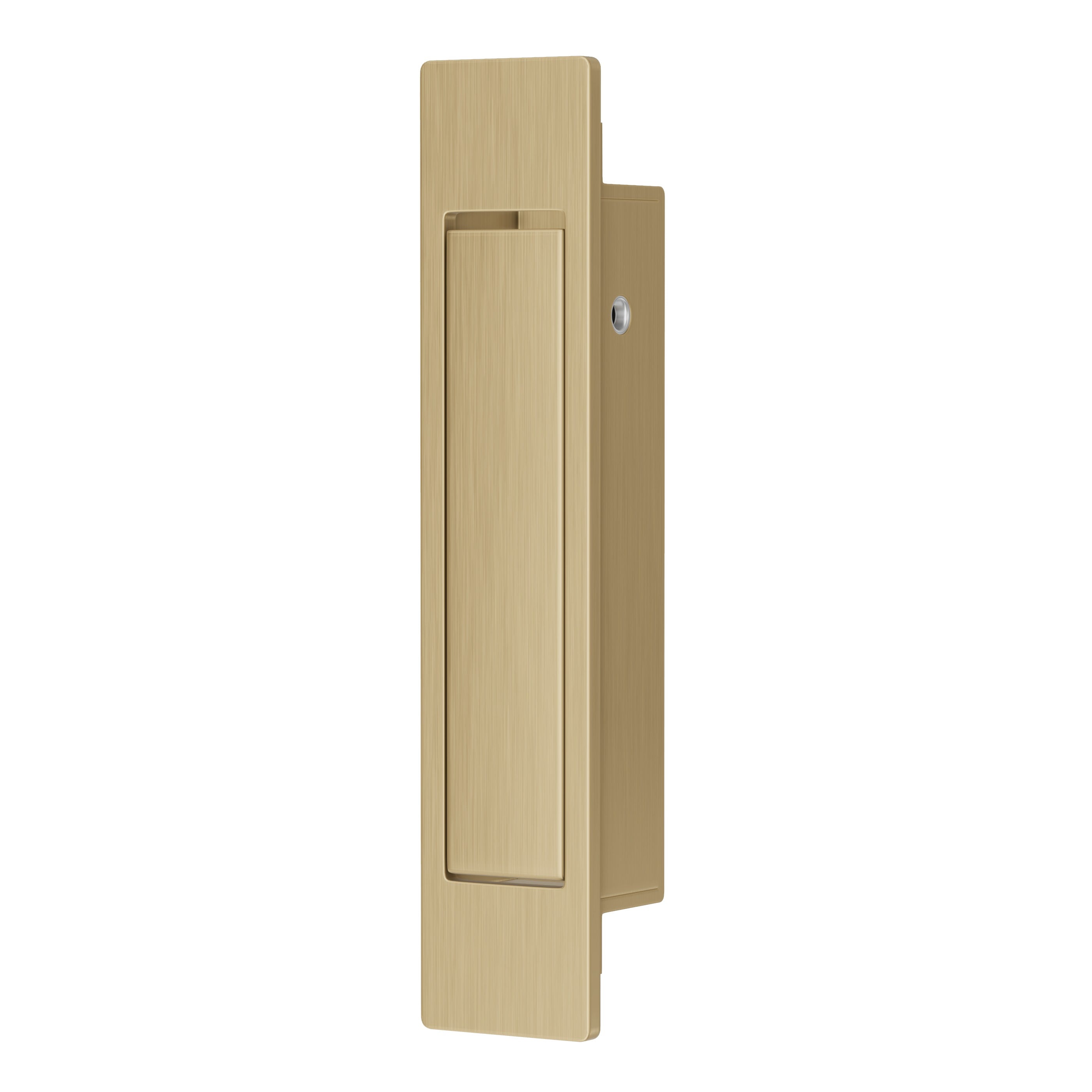 Concealed Sliding Door Edge Pull - Brushed Brass