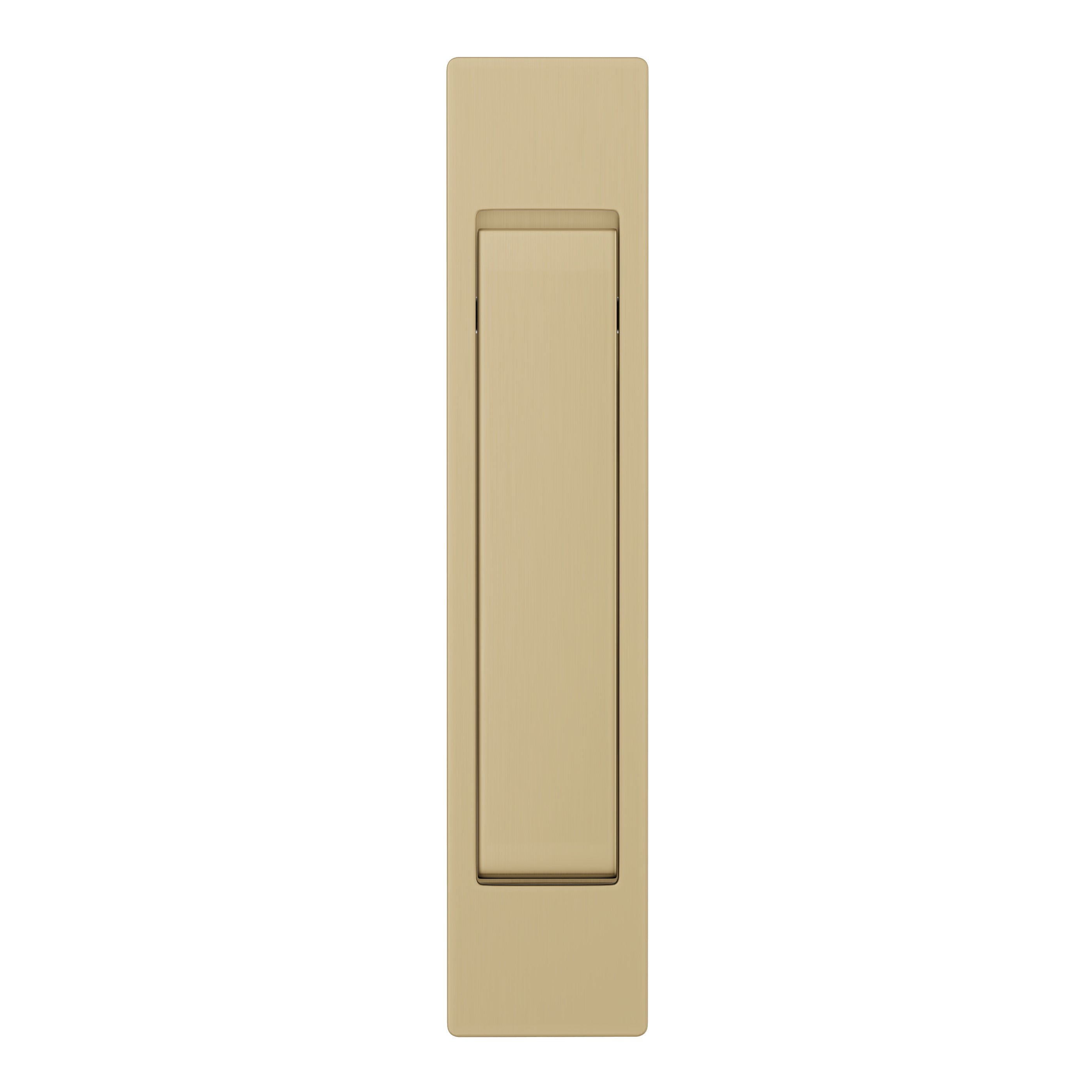Concealed Sliding Door Edge Pull - Brushed Brass