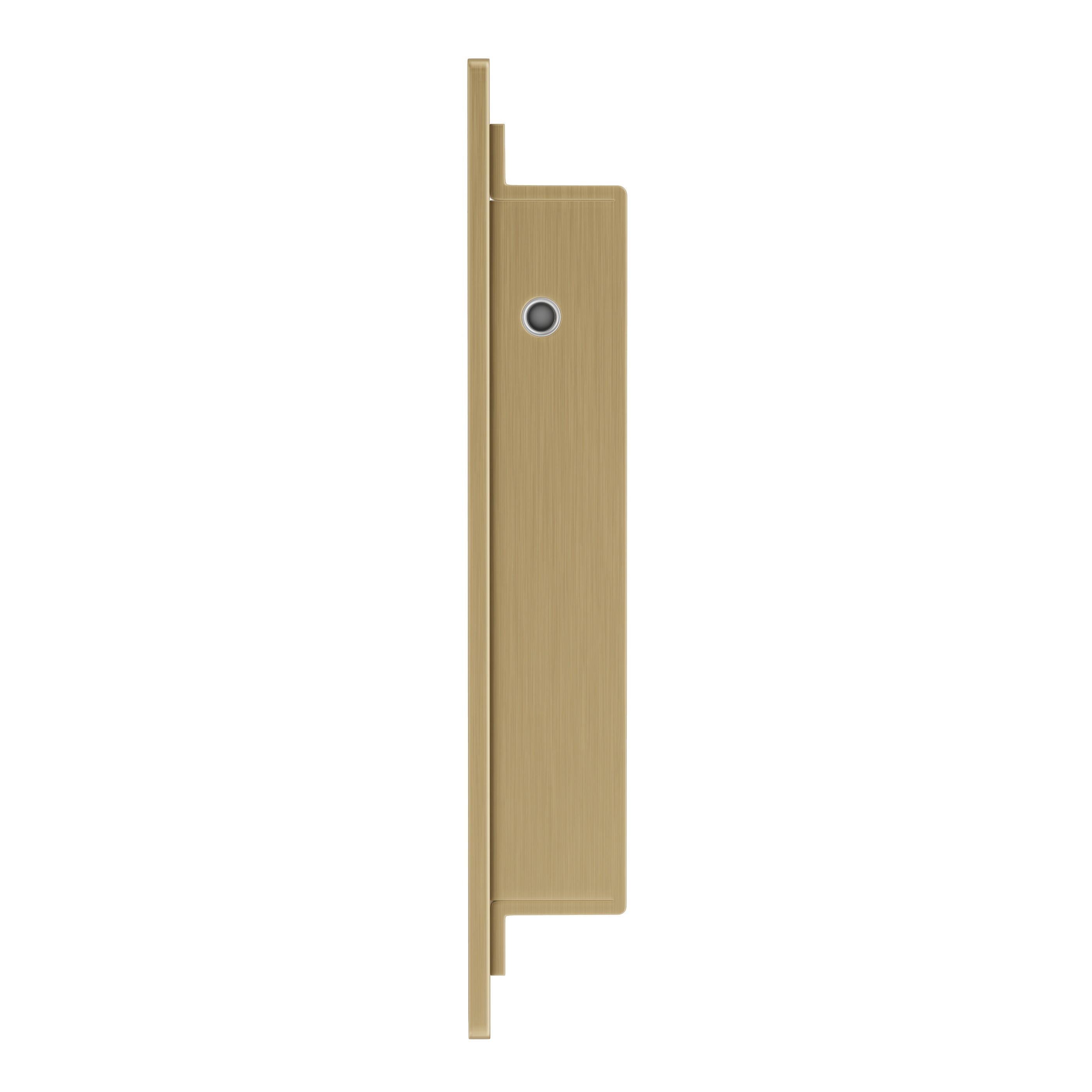Concealed Sliding Door Edge Pull - Brushed Brass