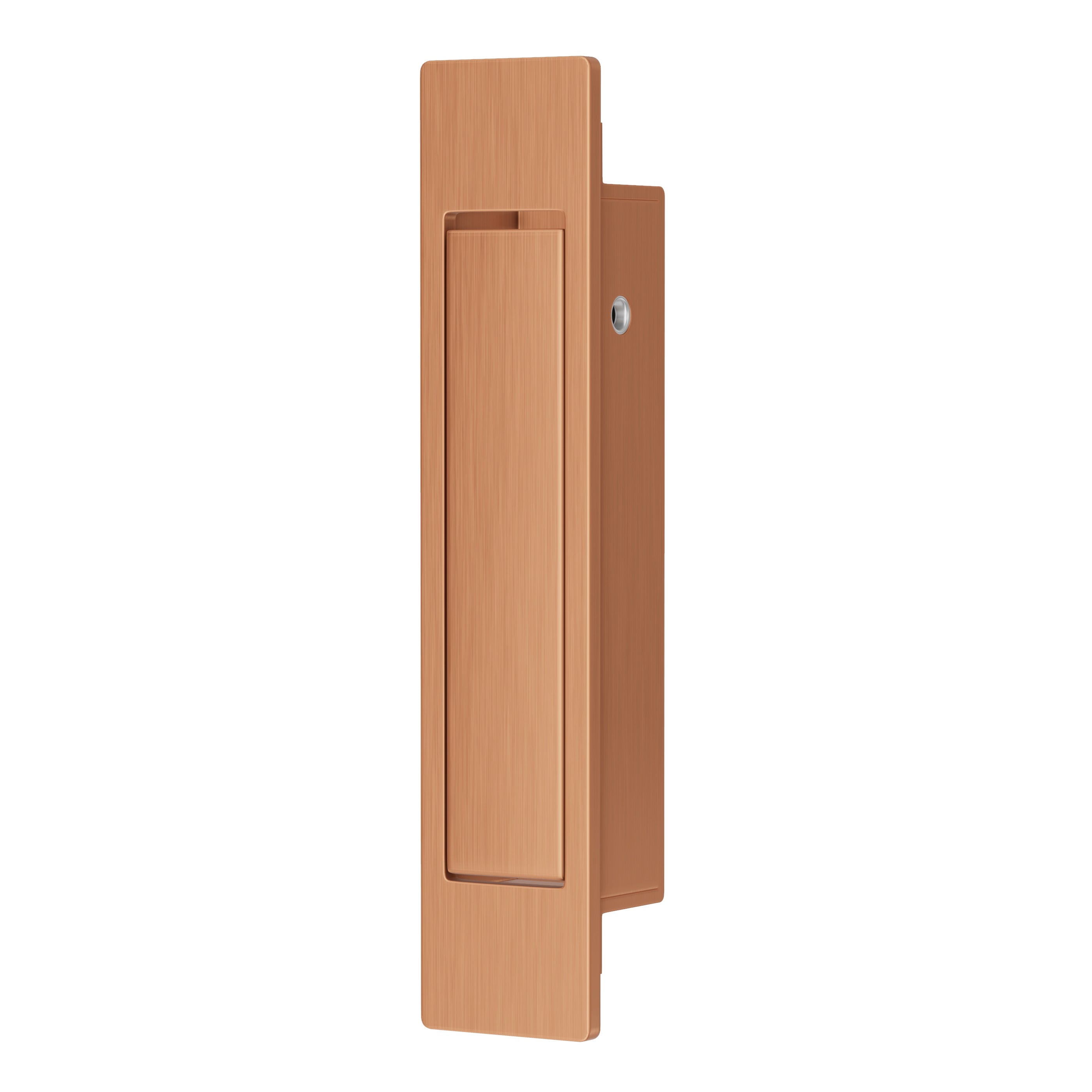 Concealed Sliding Door Edge Pull - Brushed Copper