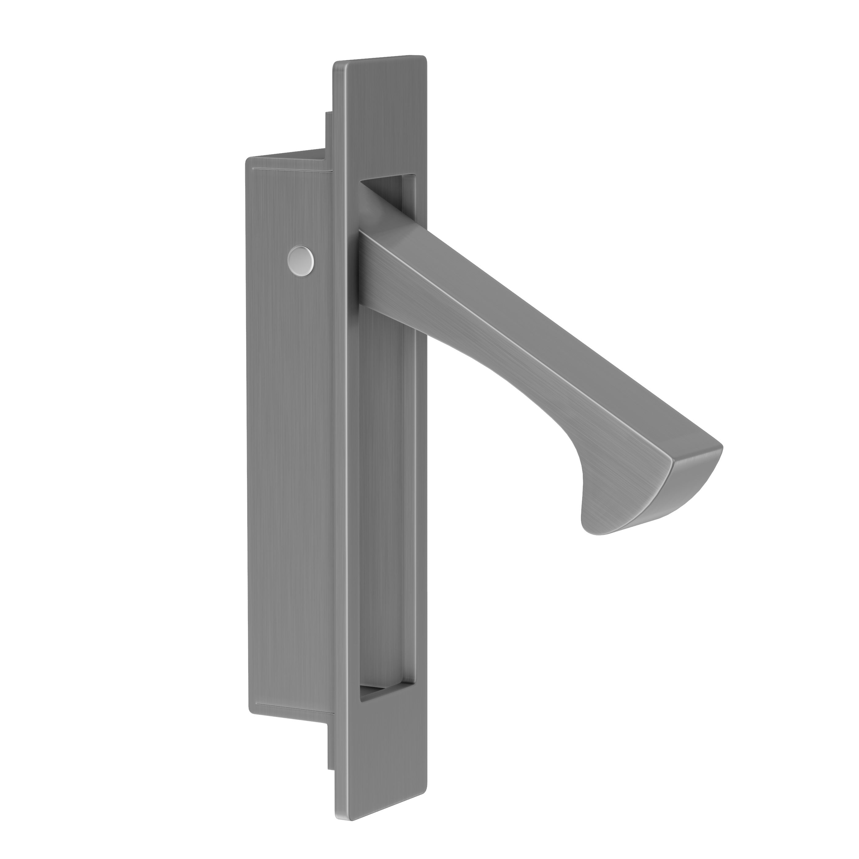 Concealed Sliding Door Edge Pull - Brushed Nickel