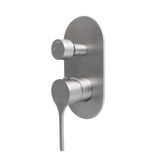 Sereno Concealed Diverter Wall Mixer - Brushed Nickel