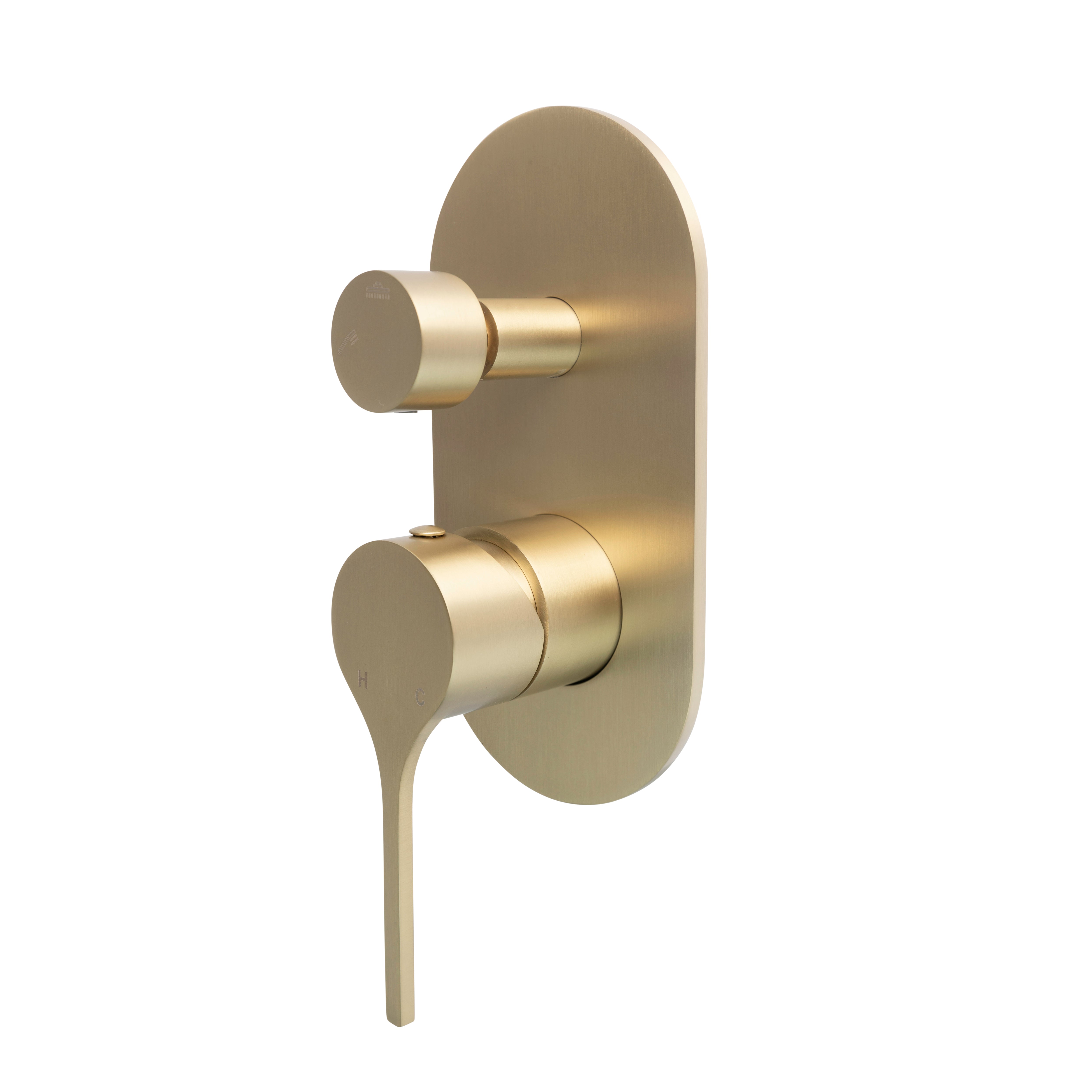 Sereno Concealed Diverter Wall Mixer - Gold Brushed