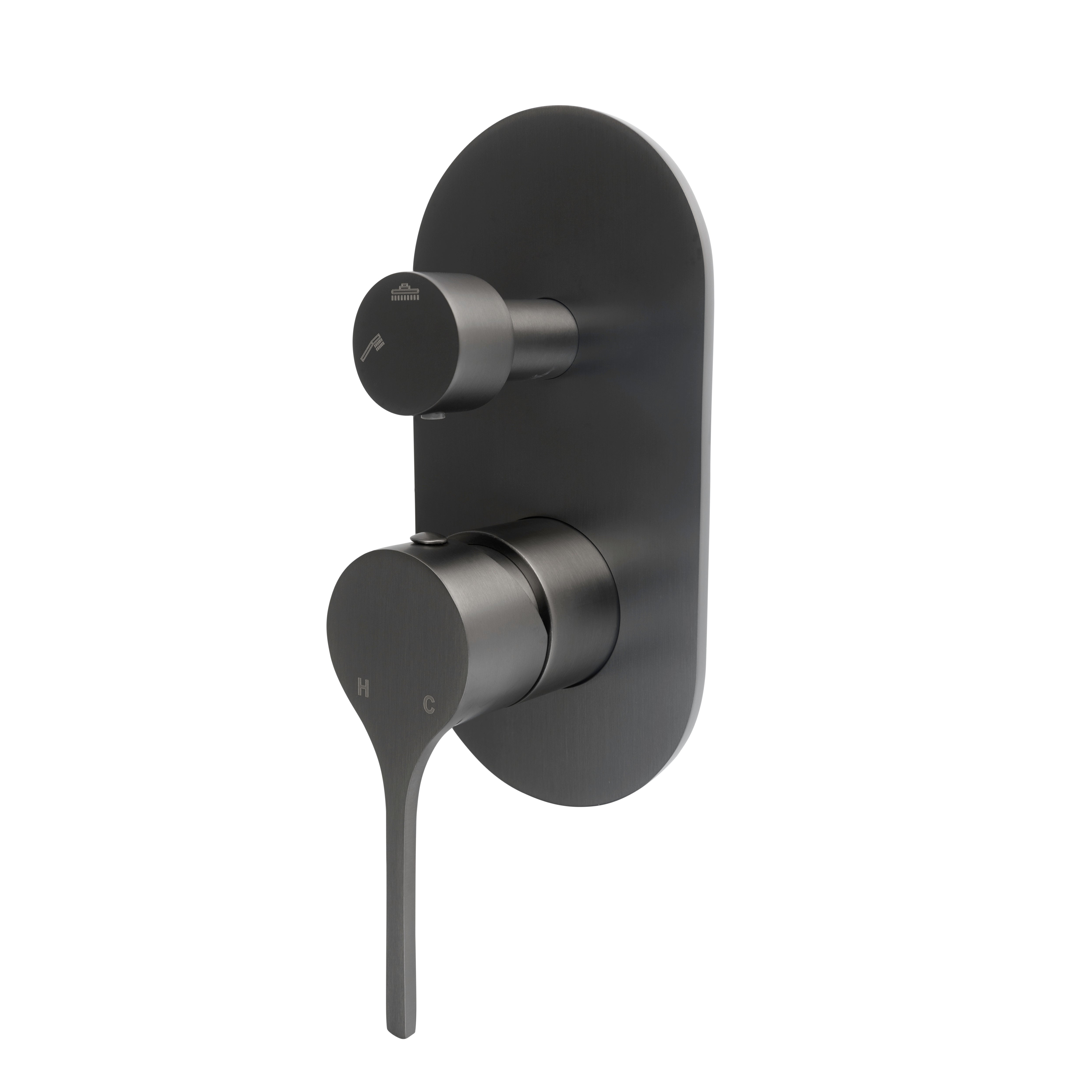 Sereno Concealed Diverter Wall Mixer - Gun Metal Brushed