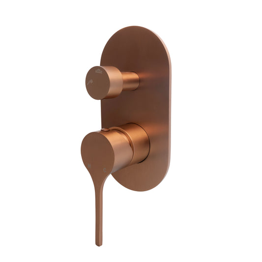 Sereno Concealed Diverter Wall Mixer - Rose Bronze