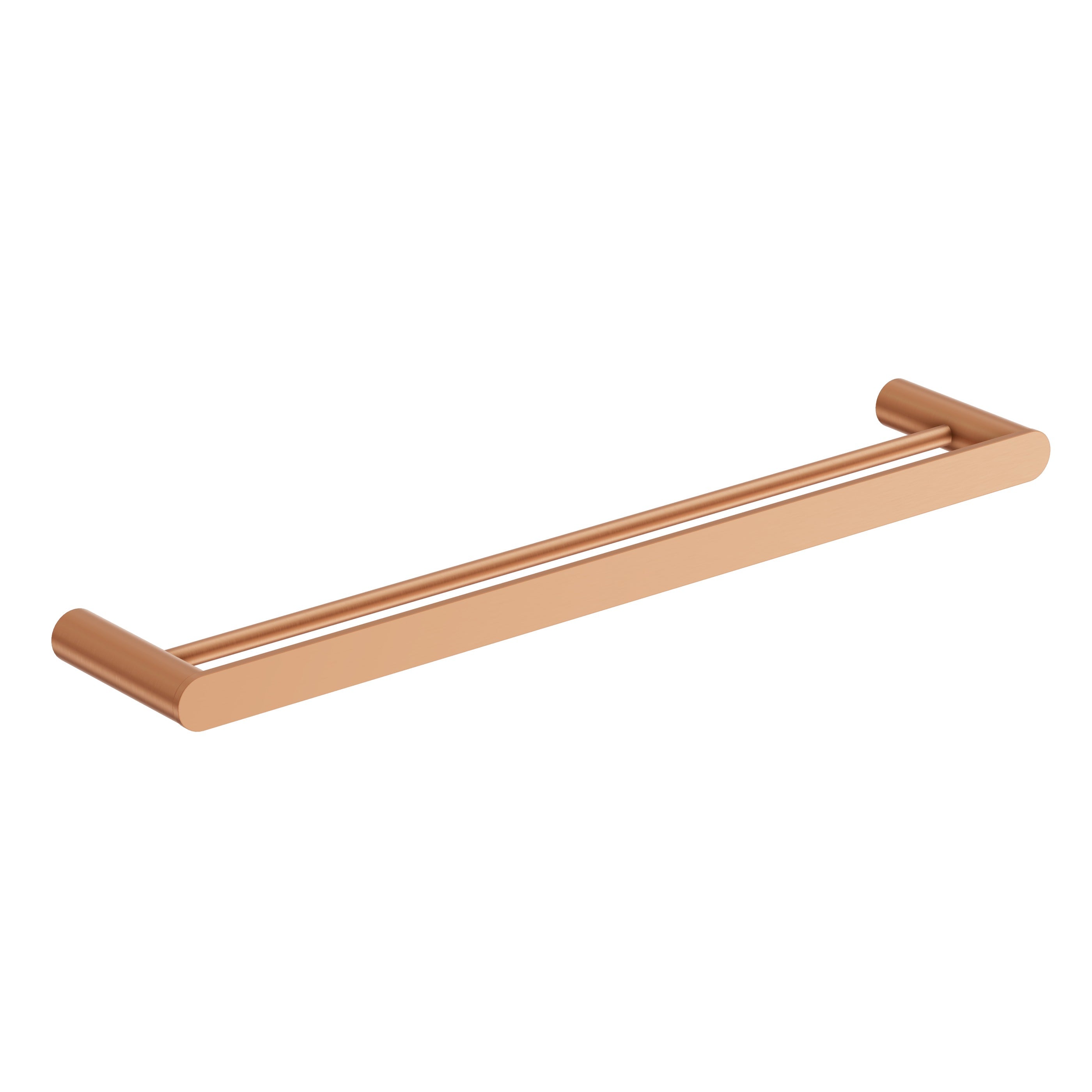 Double Towel Rail - Brushed Copper