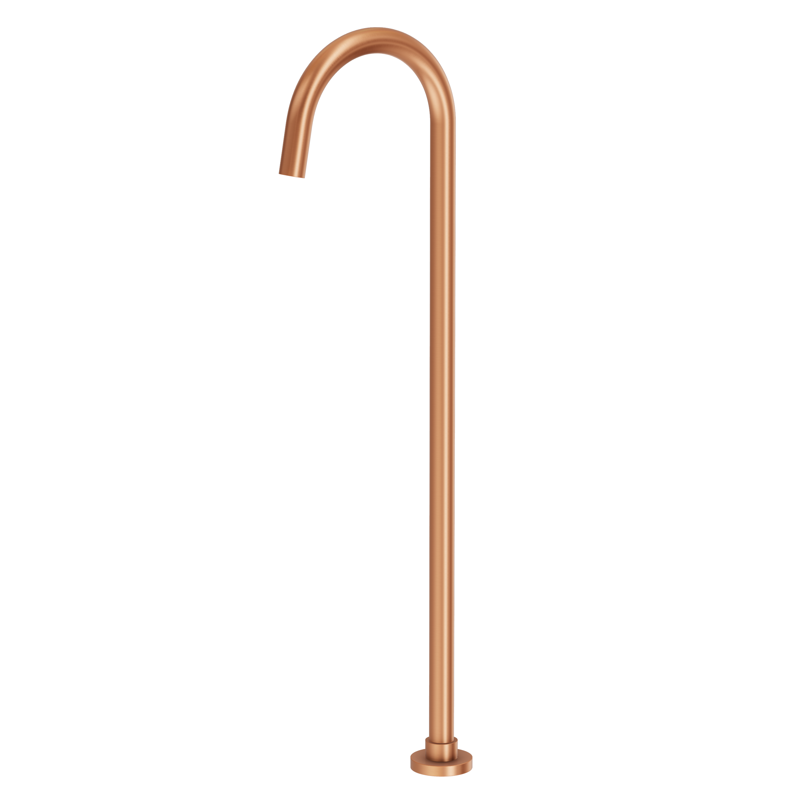 Floor Mounted Bath Filler - Brushed Copper