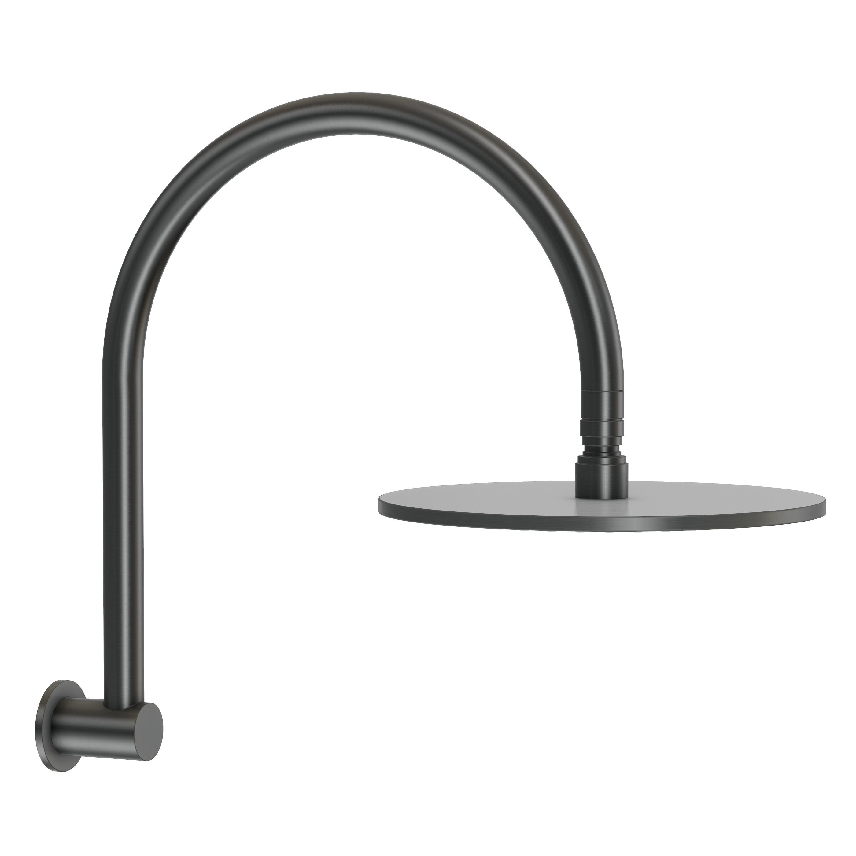 Gooseneck Shower Arm & Head - Gun Metal Brushed
