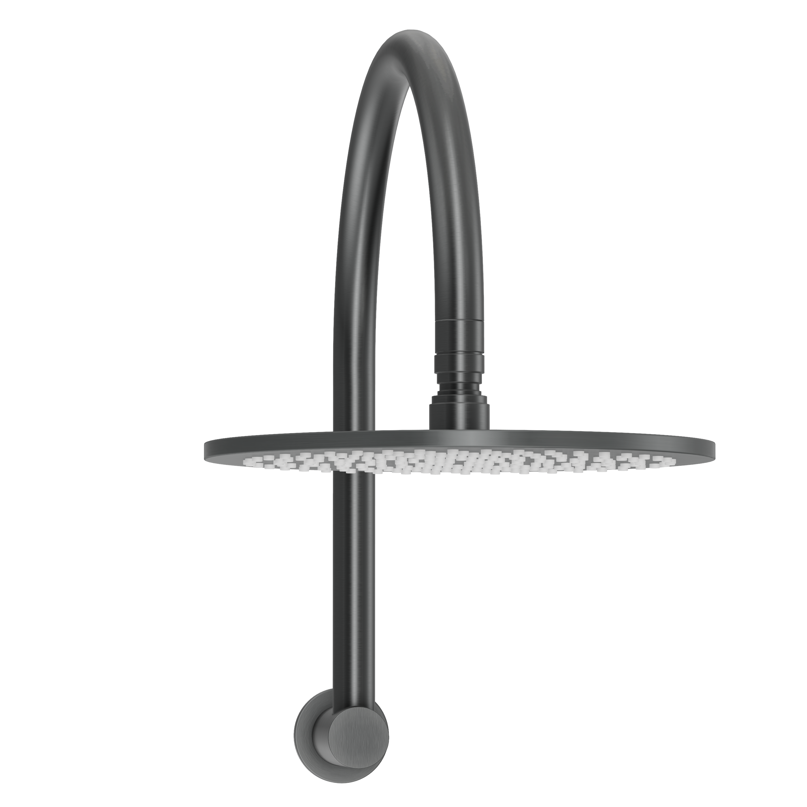 Gooseneck Shower Arm & Head - Gun Metal Brushed