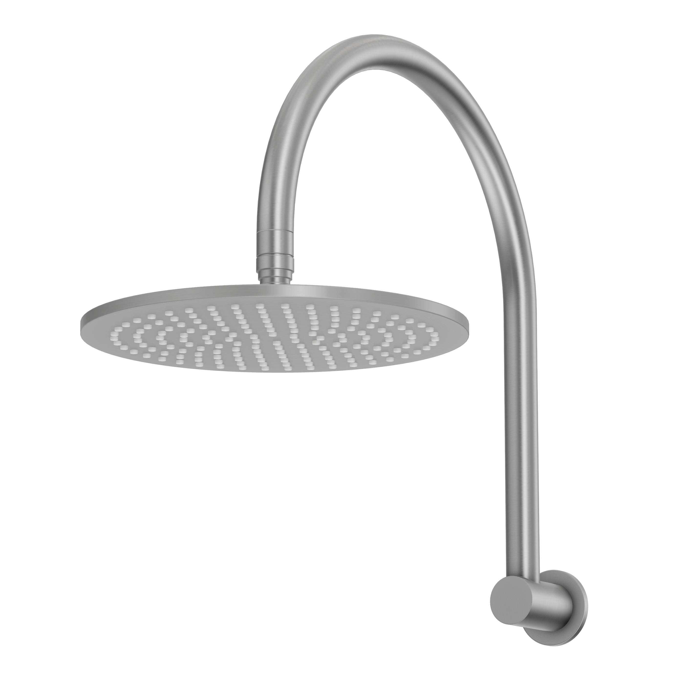 Gooseneck Shower Arm & Head - Brushed Nickel