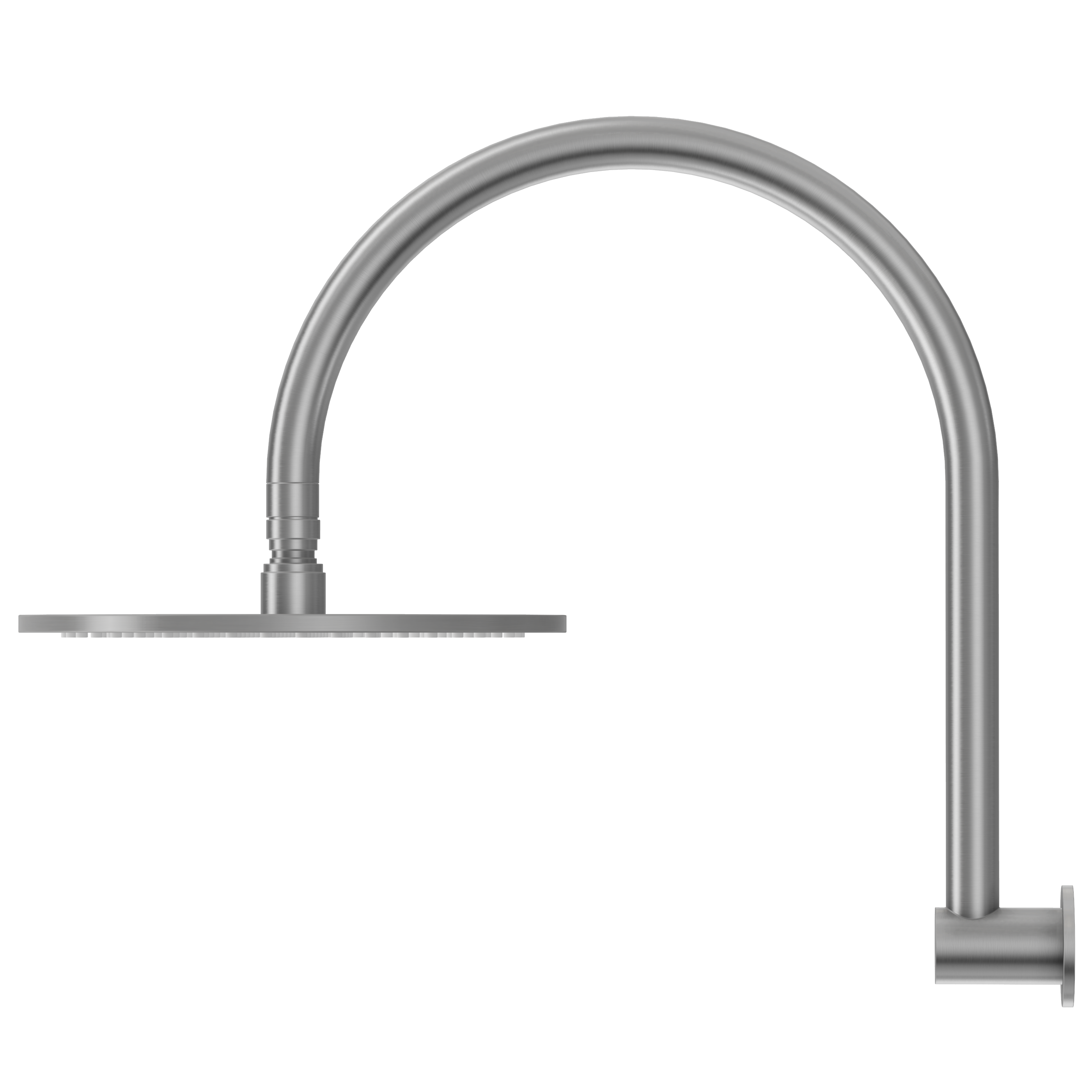 Gooseneck Shower Arm & Head - Brushed Nickel