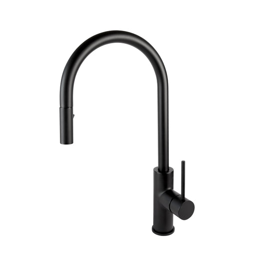 Haven Gooseneck Pull Out Mixer - Matte Black