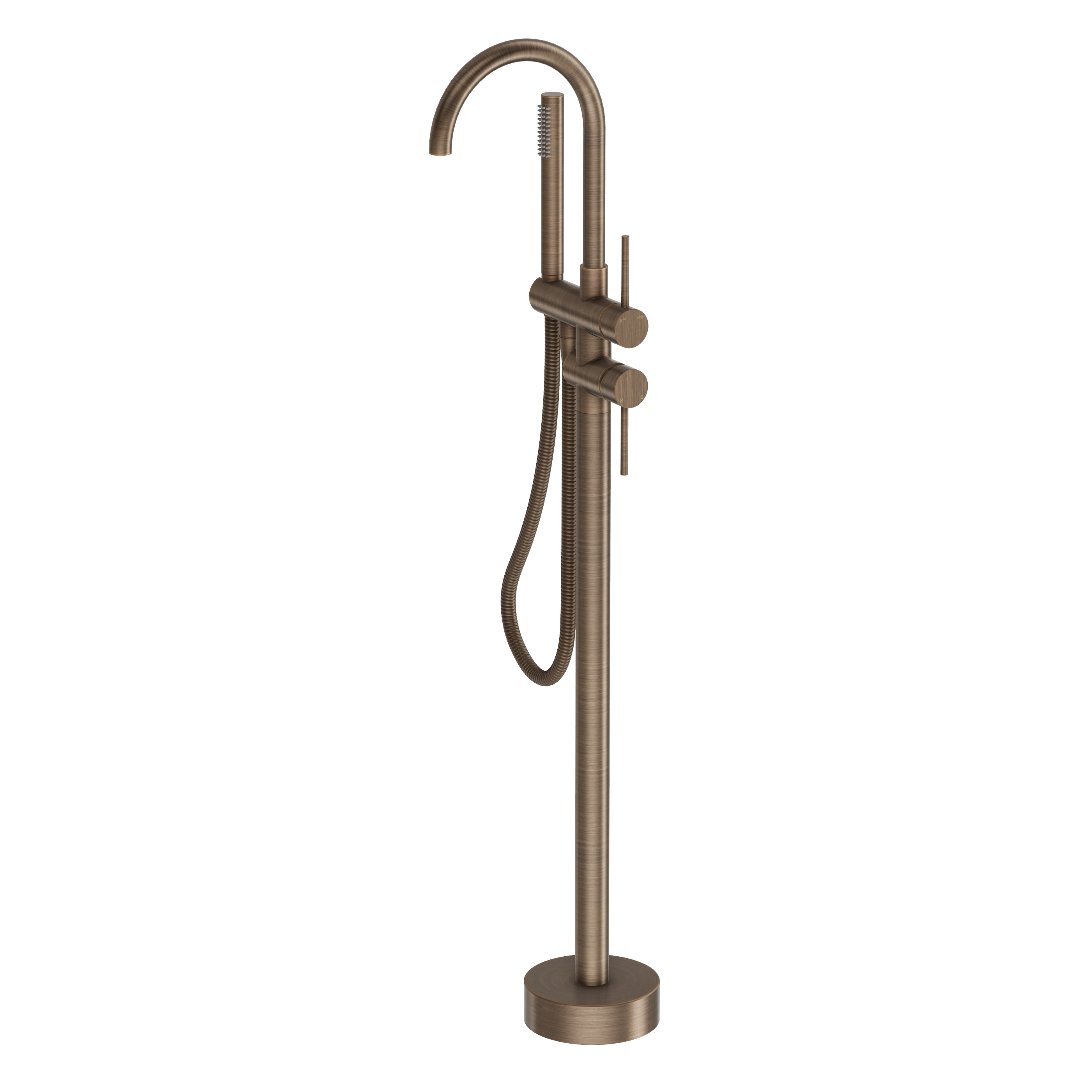 Haven Bath Filler with Hand Shower Wand - Antique Brass