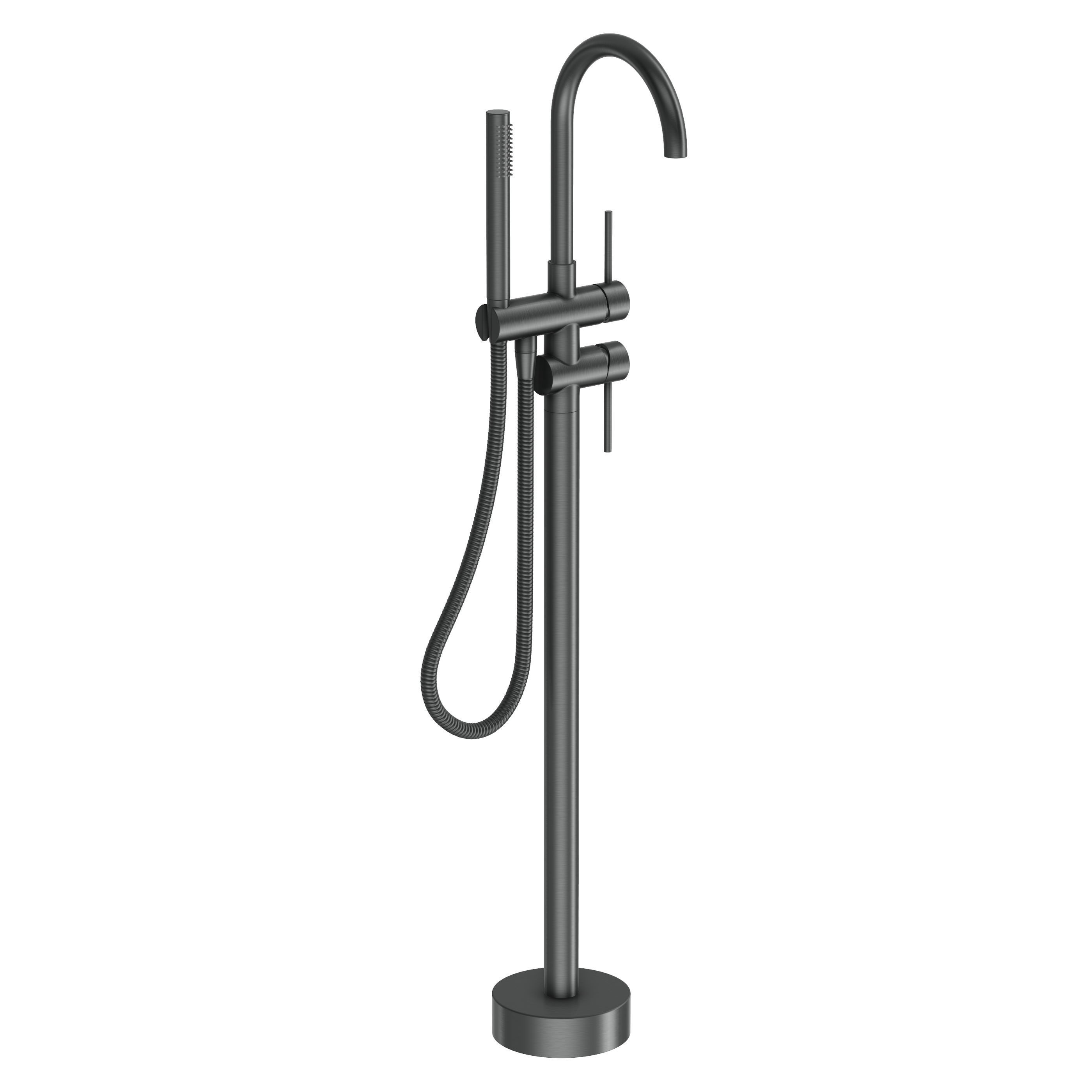 Haven Bath Filler with Hand Shower Wand - Gun Metal Brushed