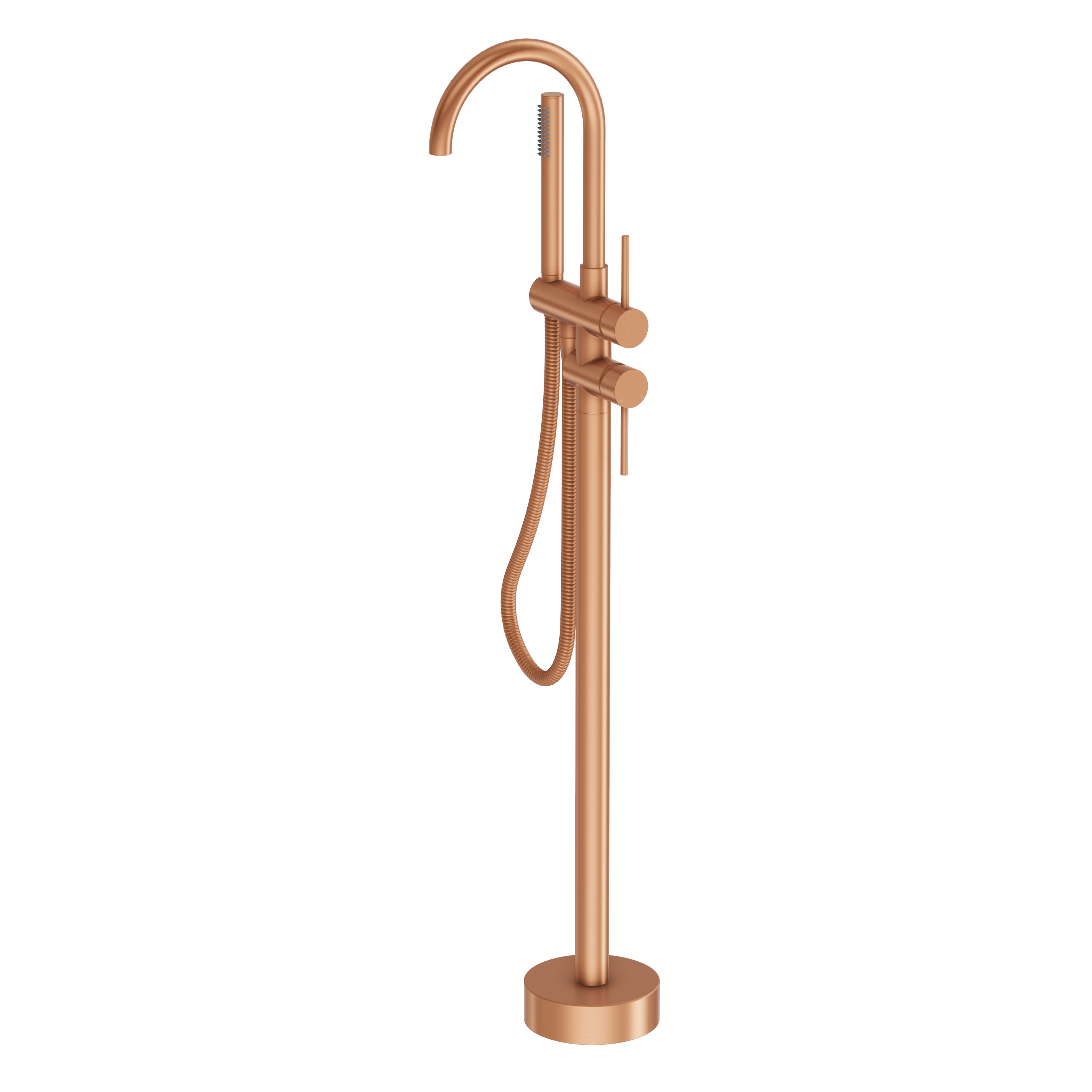 Haven Bath Filler with Hand Shower Wand - Brushed Copper