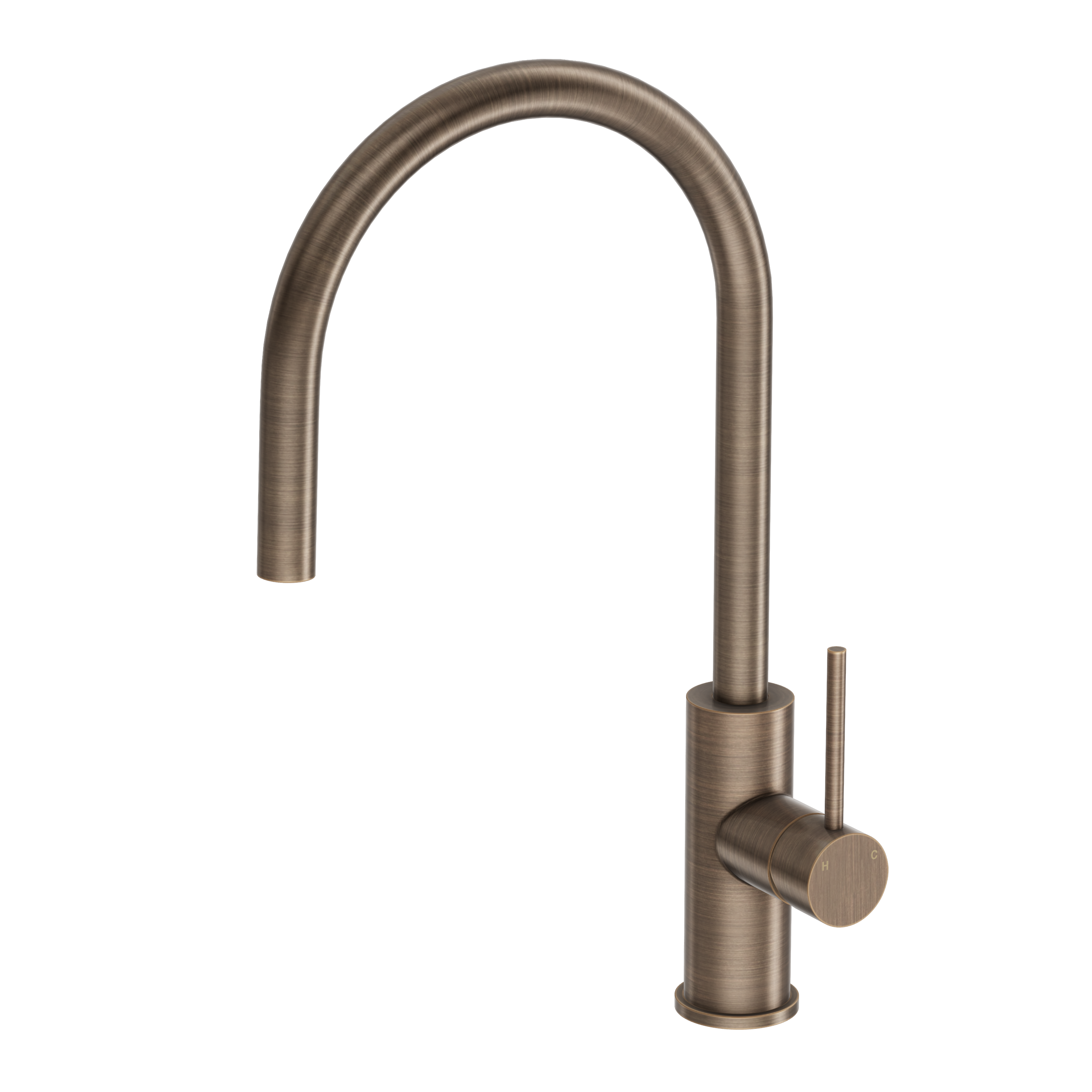 Haven Gooseneck Mixer - Antique Brass