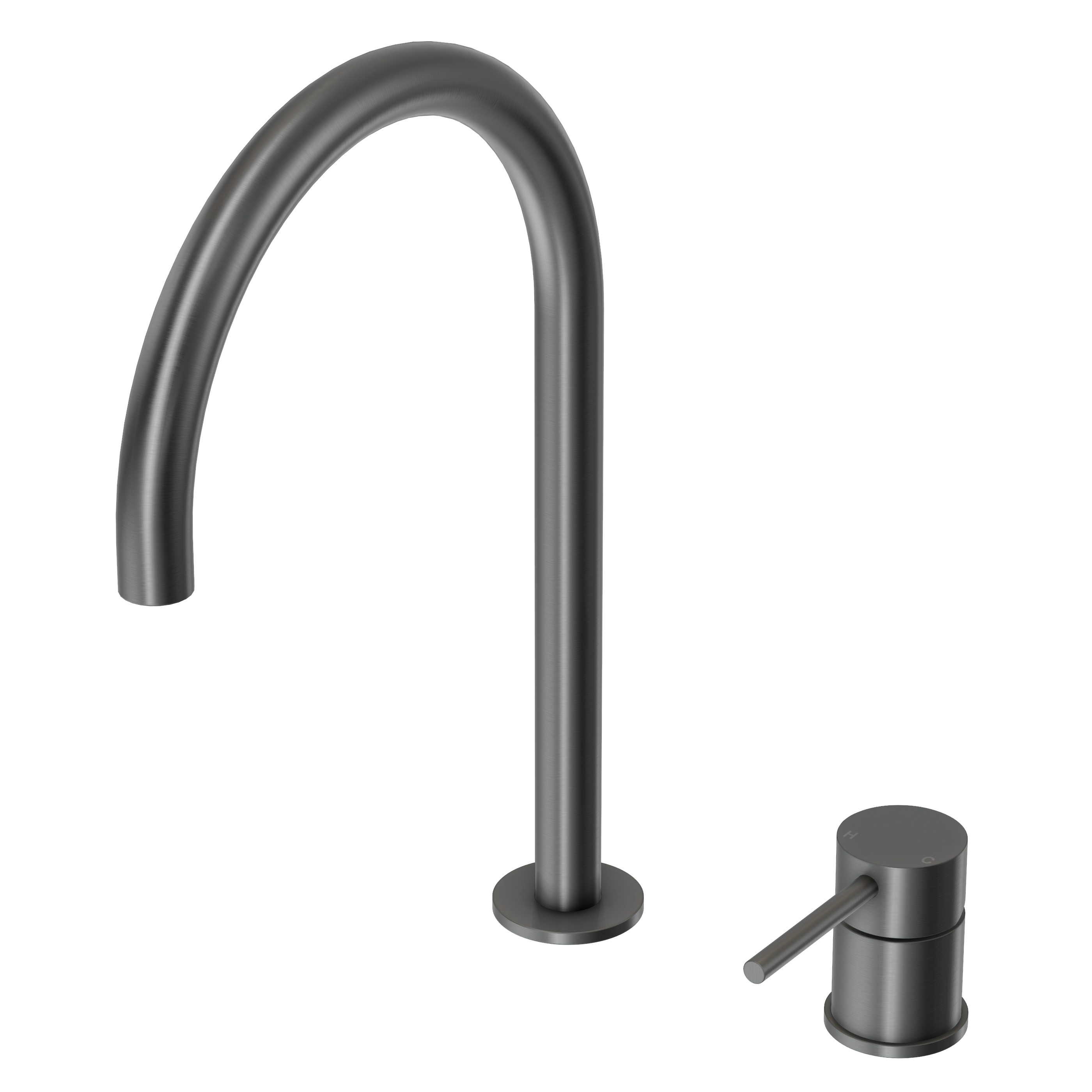 Haven Basin Hob Mixer Set - Gun Metal Brushed