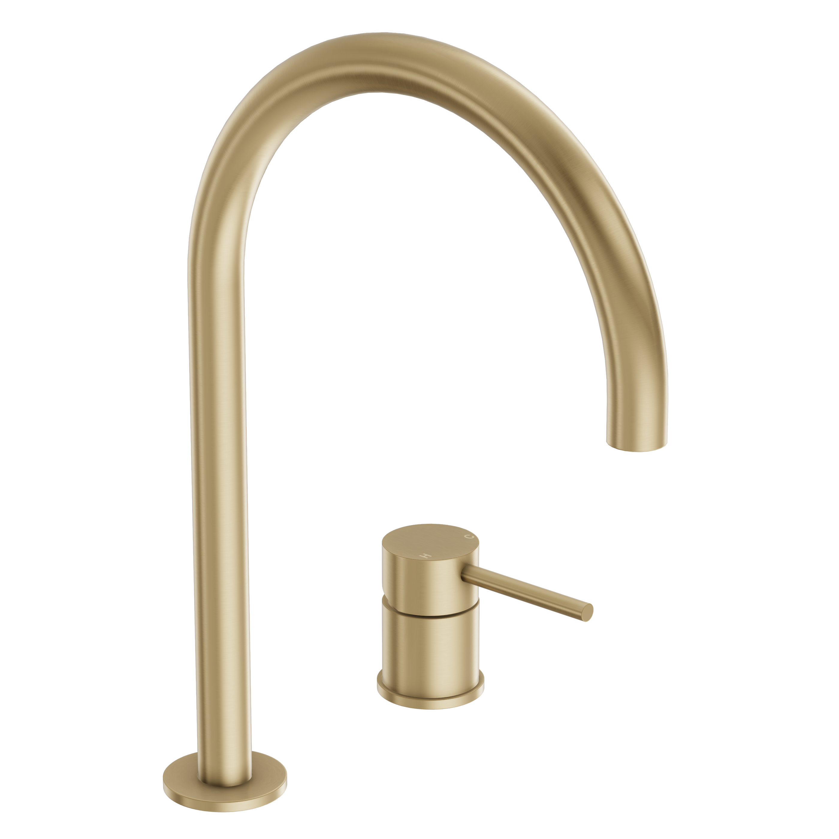 Haven Basin Hob Mixer Set - Brushed Brass