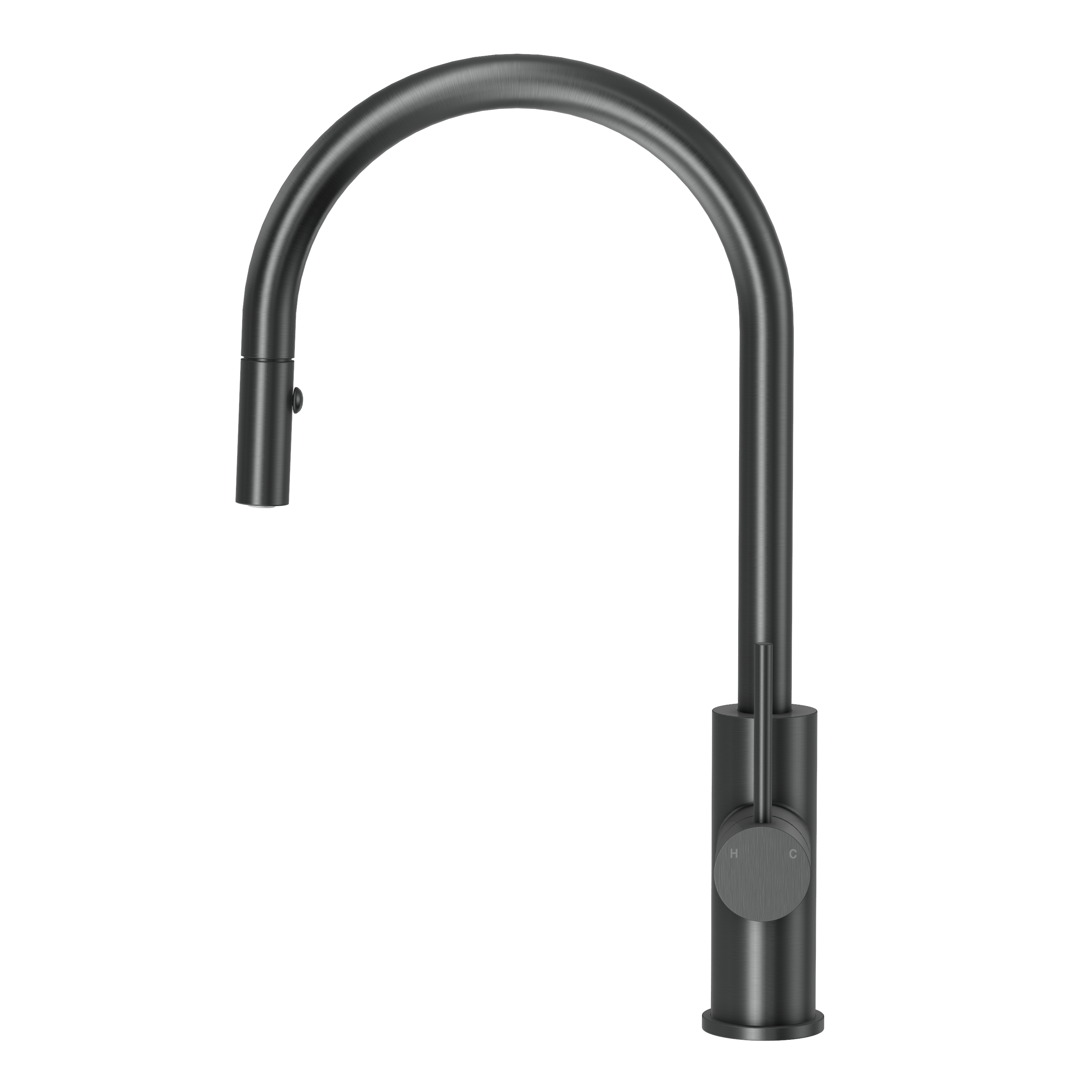 Haven Gooseneck Pull Out Mixer - Gun Metal Brushed