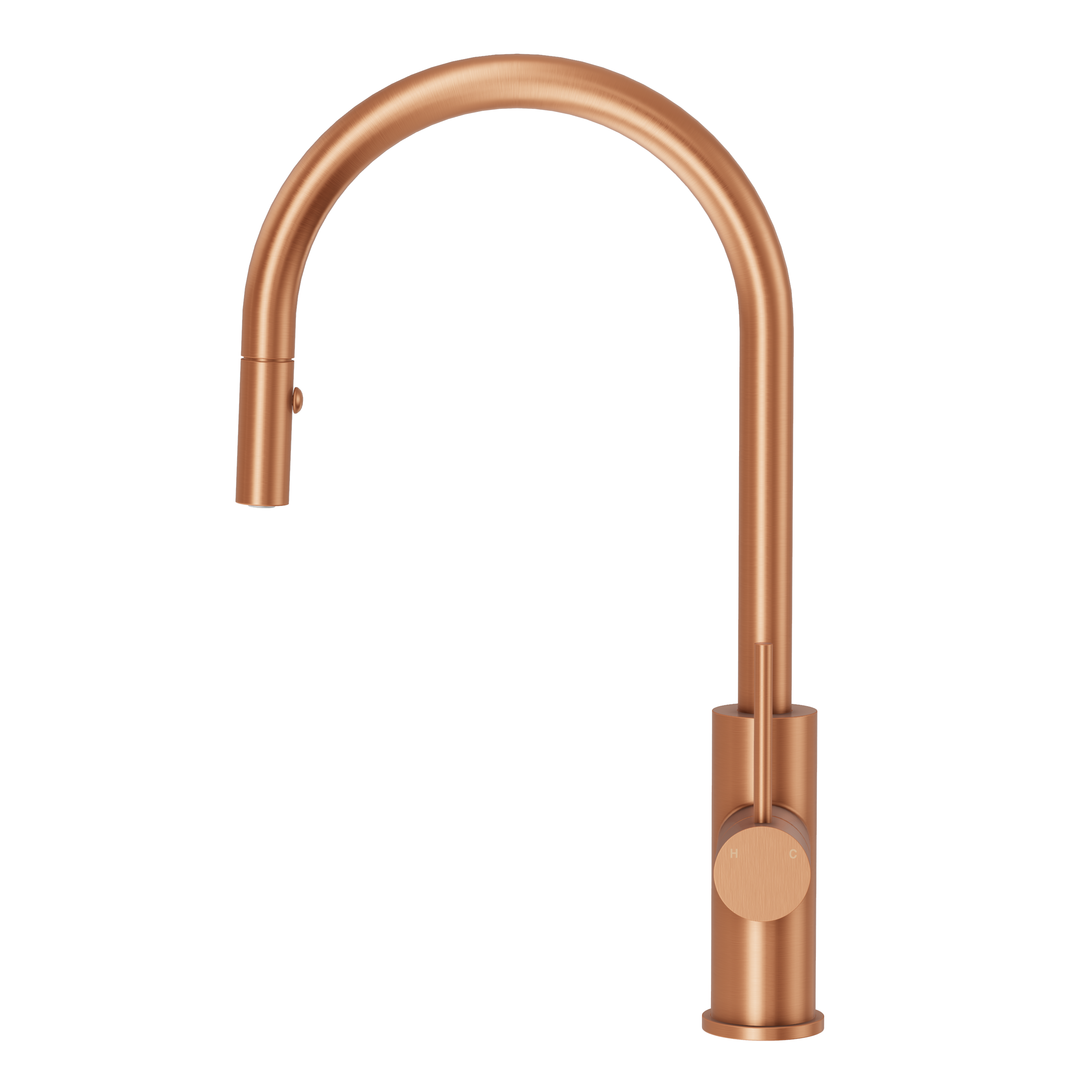 Haven Gooseneck Pull Out Mixer - Brushed Copper