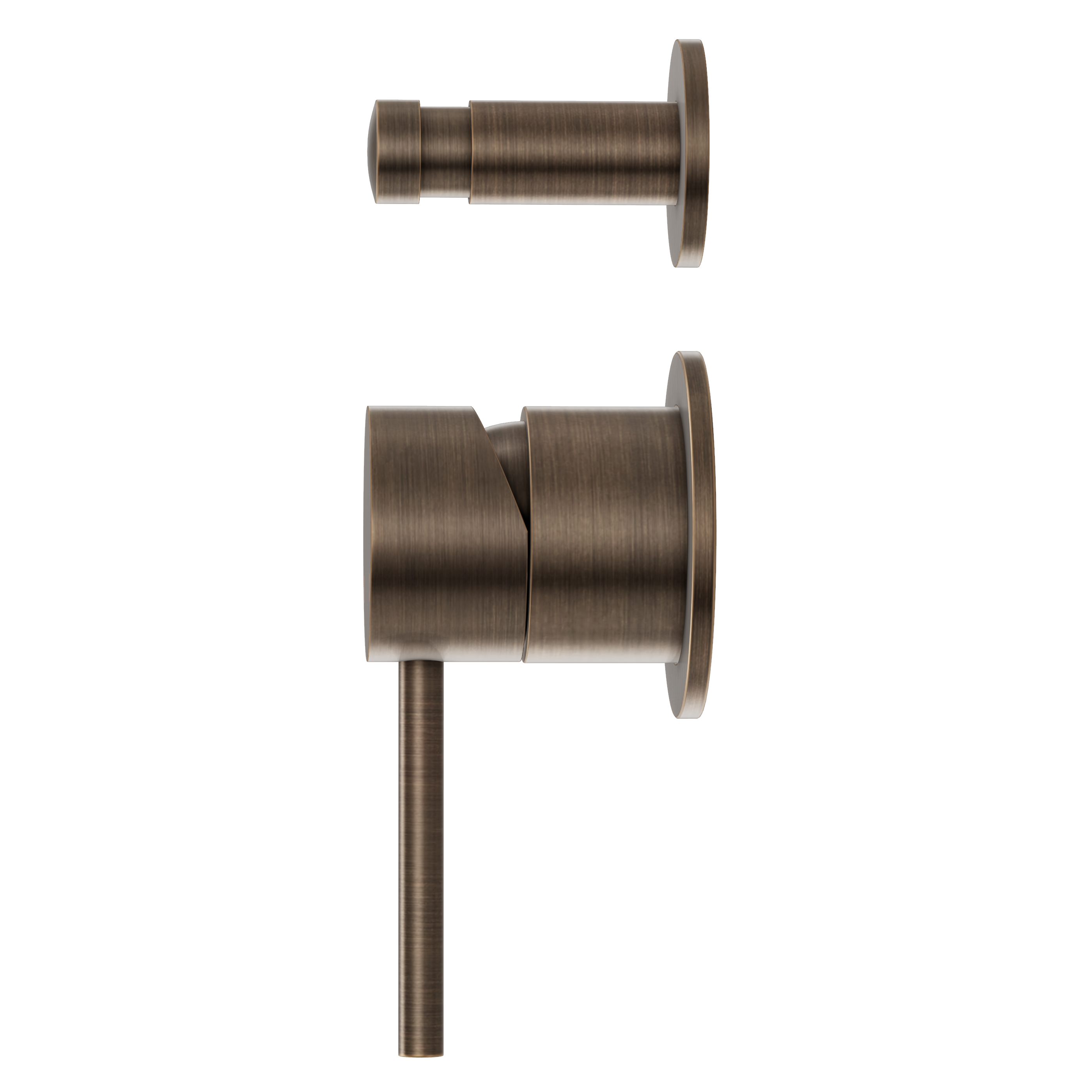 Haven Minimal Diverter Wall Mixer - Antique Brass