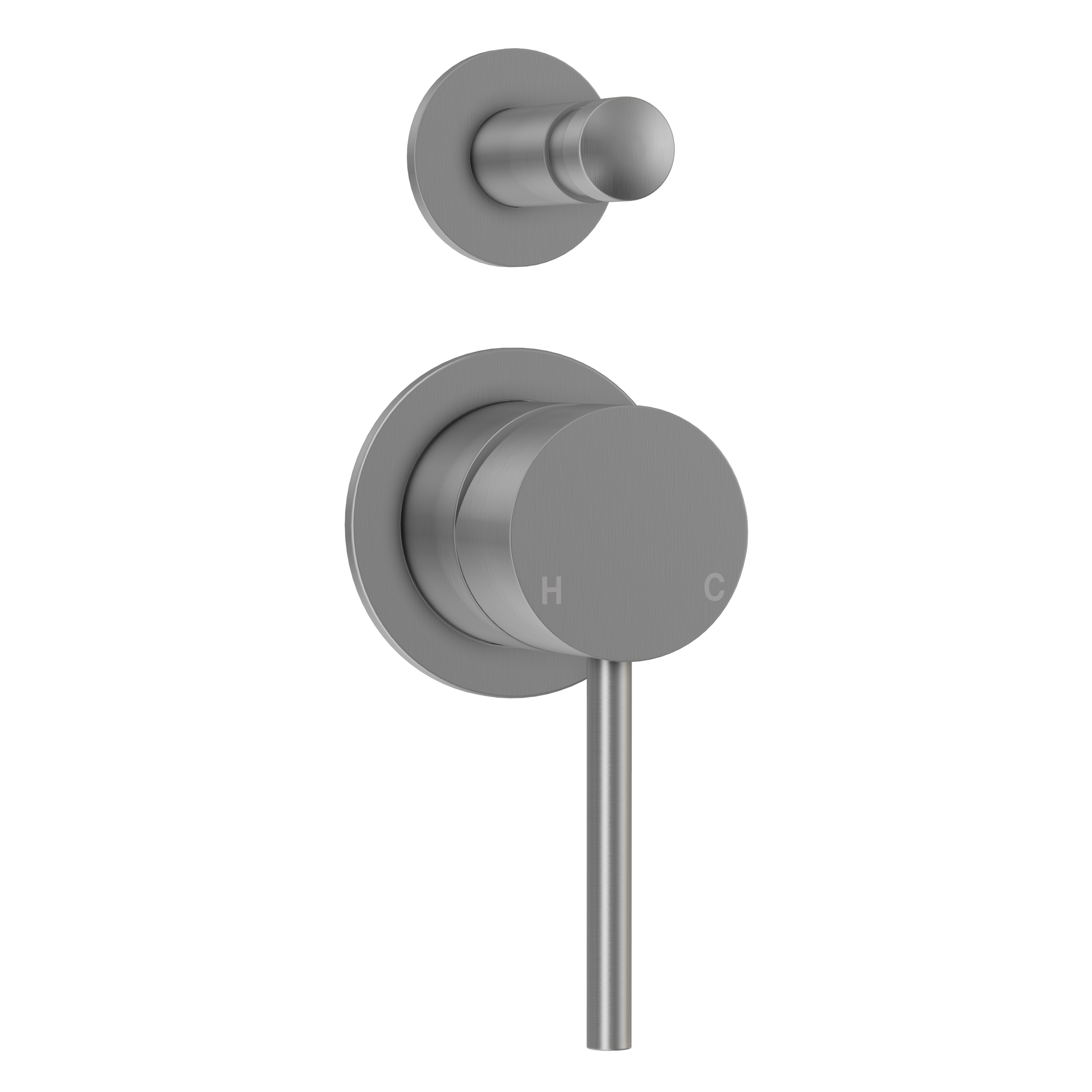 Haven Minimal Diverter Wall Mixer - Brushed Nickel