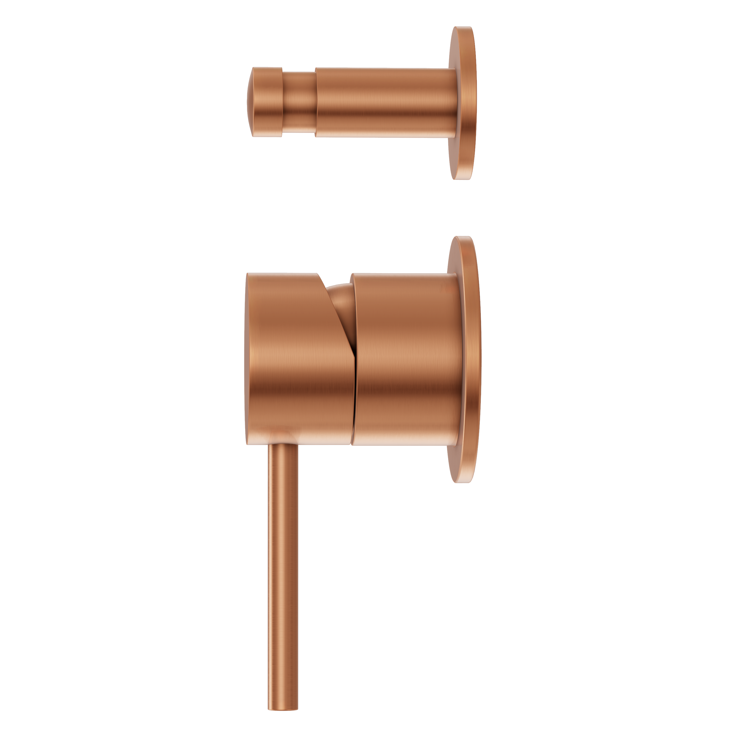 Haven Minimal Diverter Wall Mixer - Brushed Copper