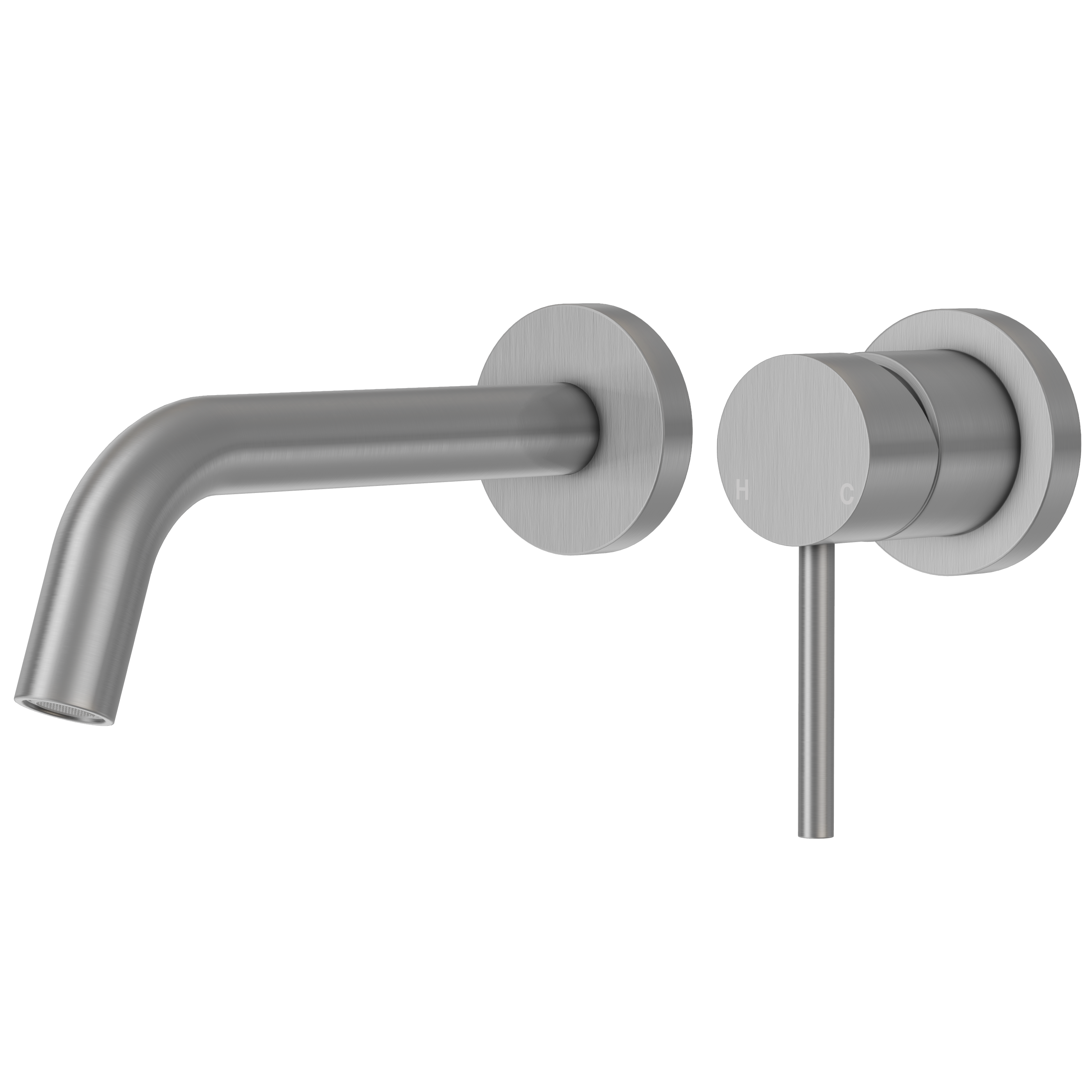 Haven Minimal Wall Mixer and Tap - Brushed Nickel