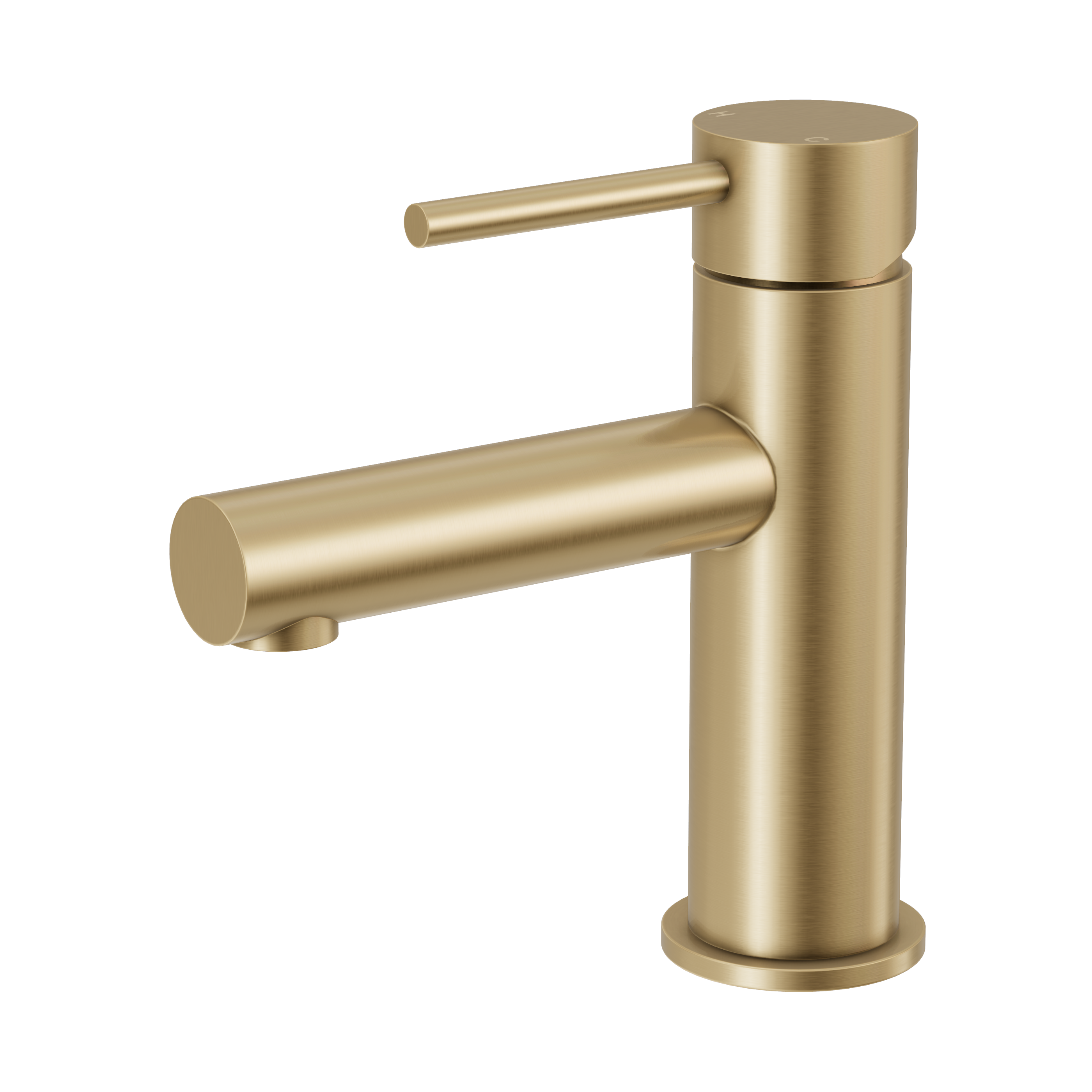 Haven Short Basin Mixer - Brushed Brass