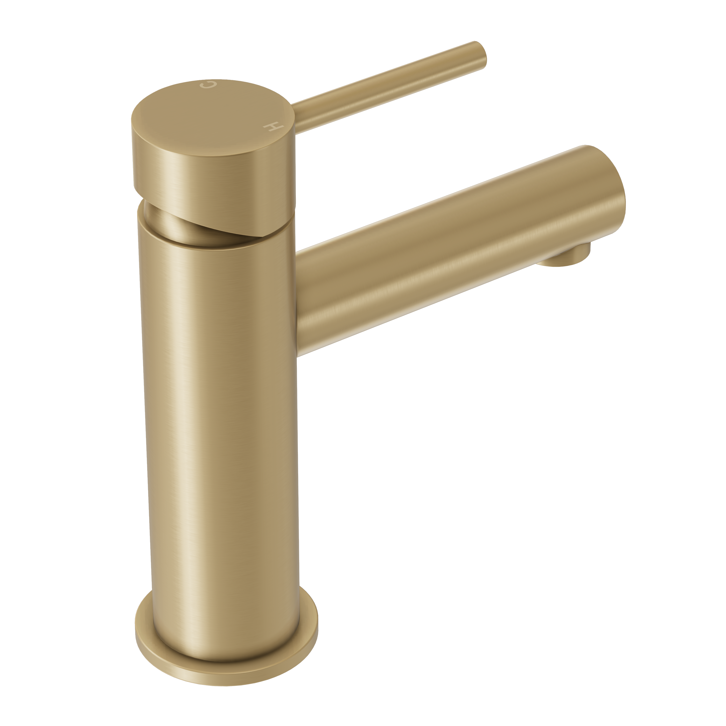 Haven Short Basin Mixer - Brushed Brass