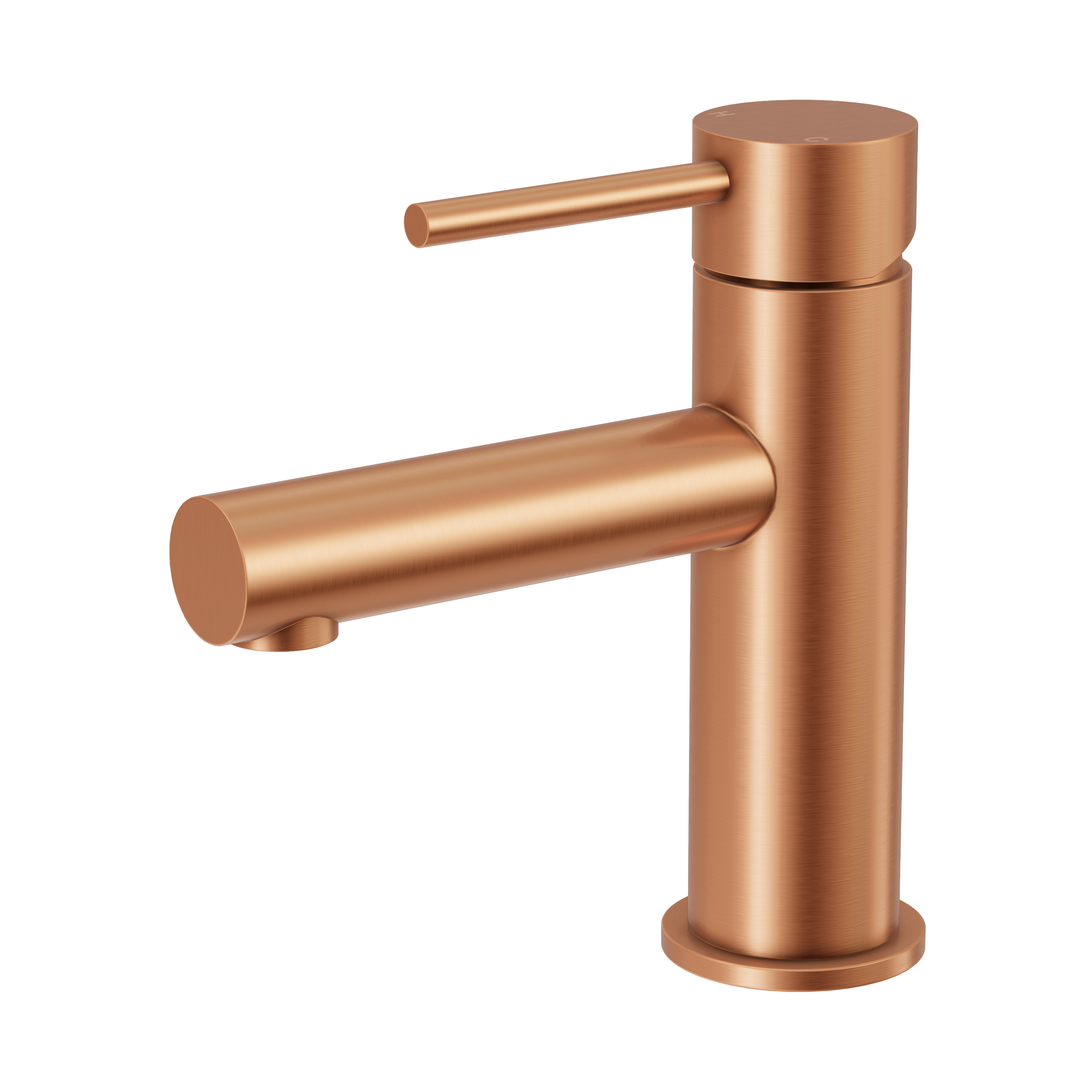 Haven Short Basin Mixer - Brushed Copper