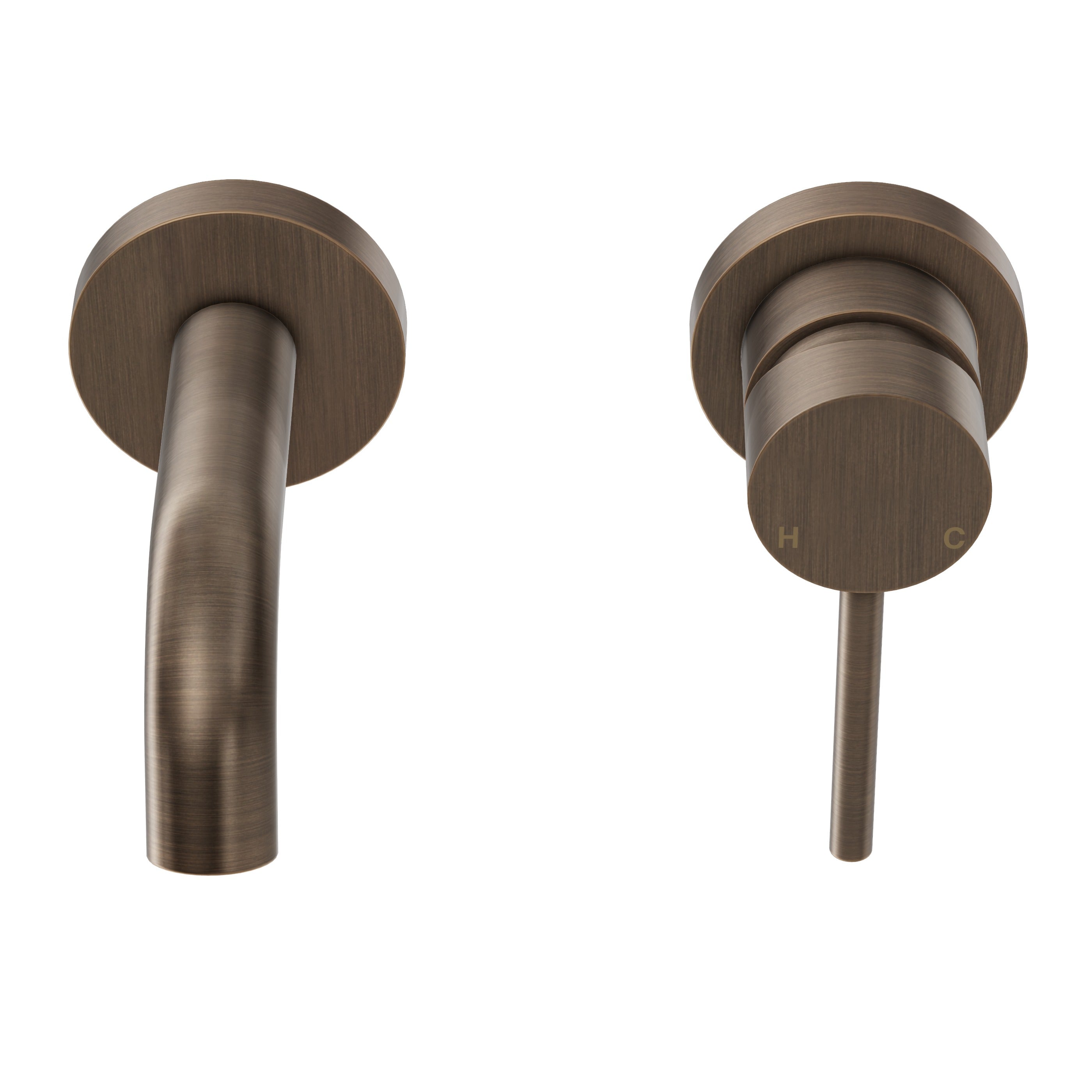 Haven Short Wall Mixer and Tap - Antique Brass