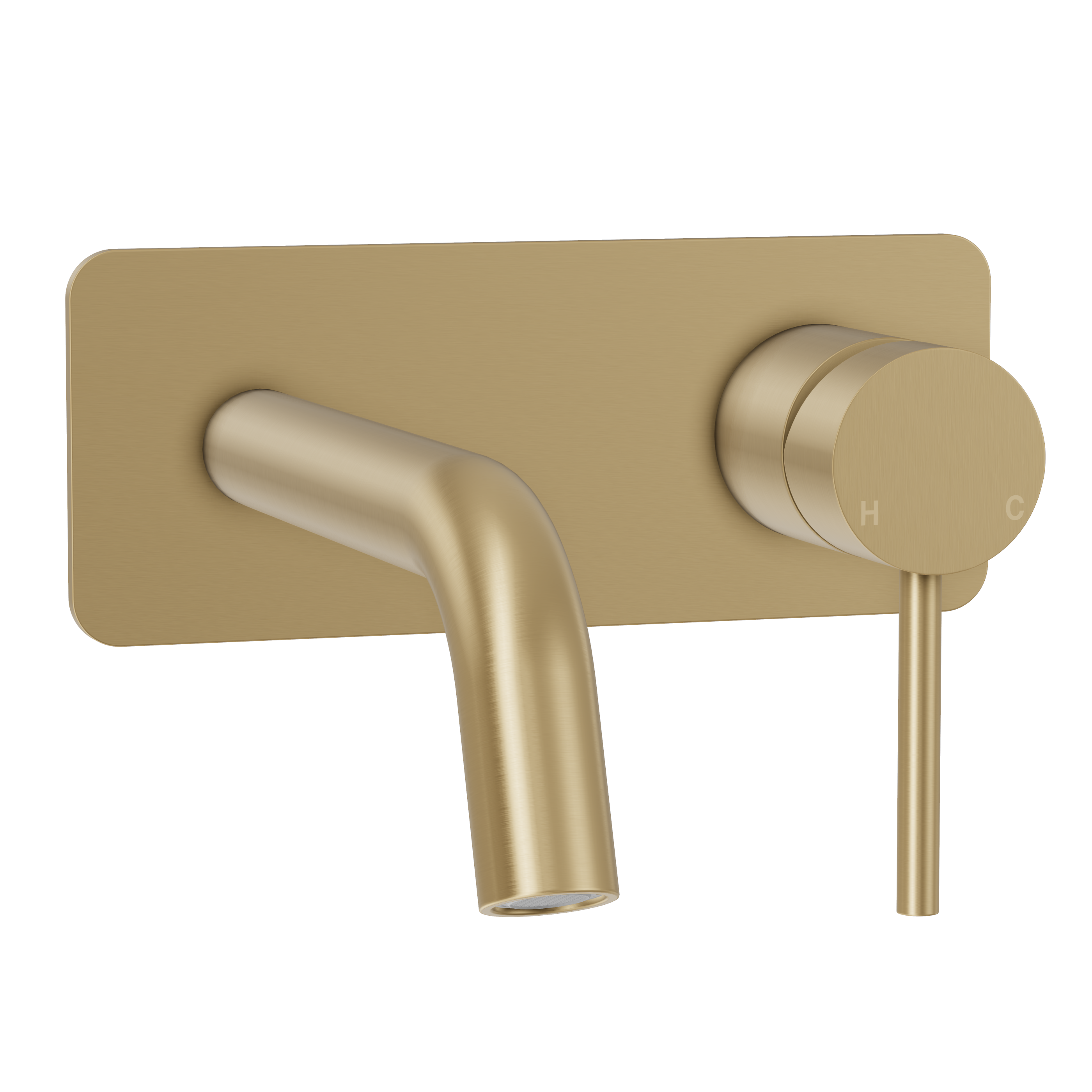 Haven Wall Mixer Tap - Brushed Brass