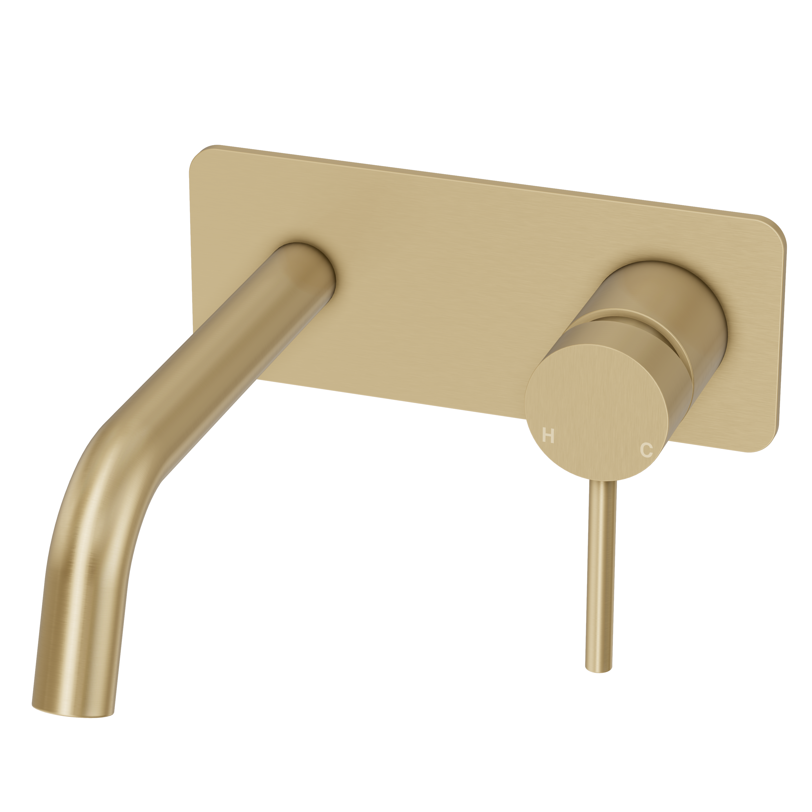 Haven Wall Mixer Tap - Brushed Brass