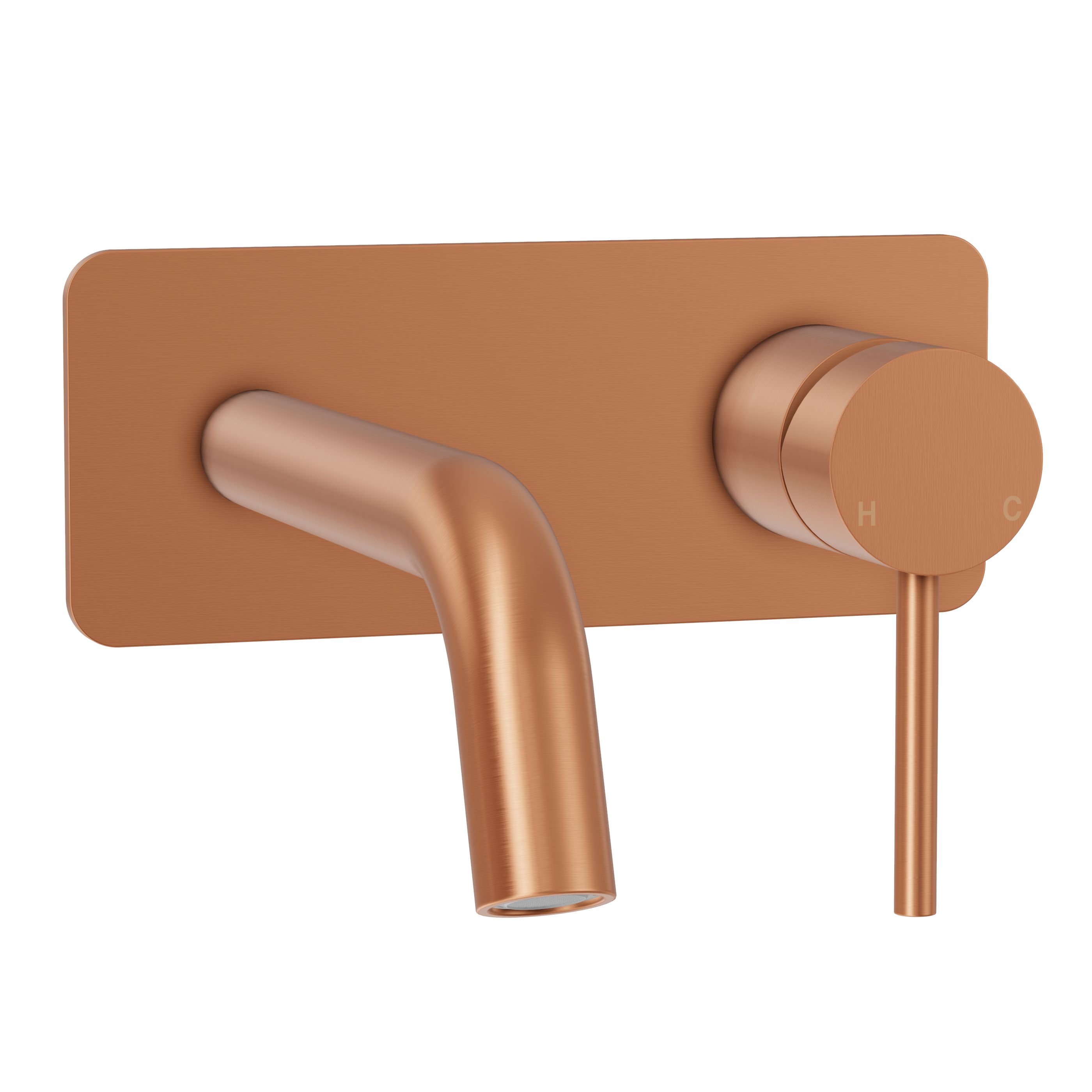 Haven Wall Mixer Tap - Brushed Copper
