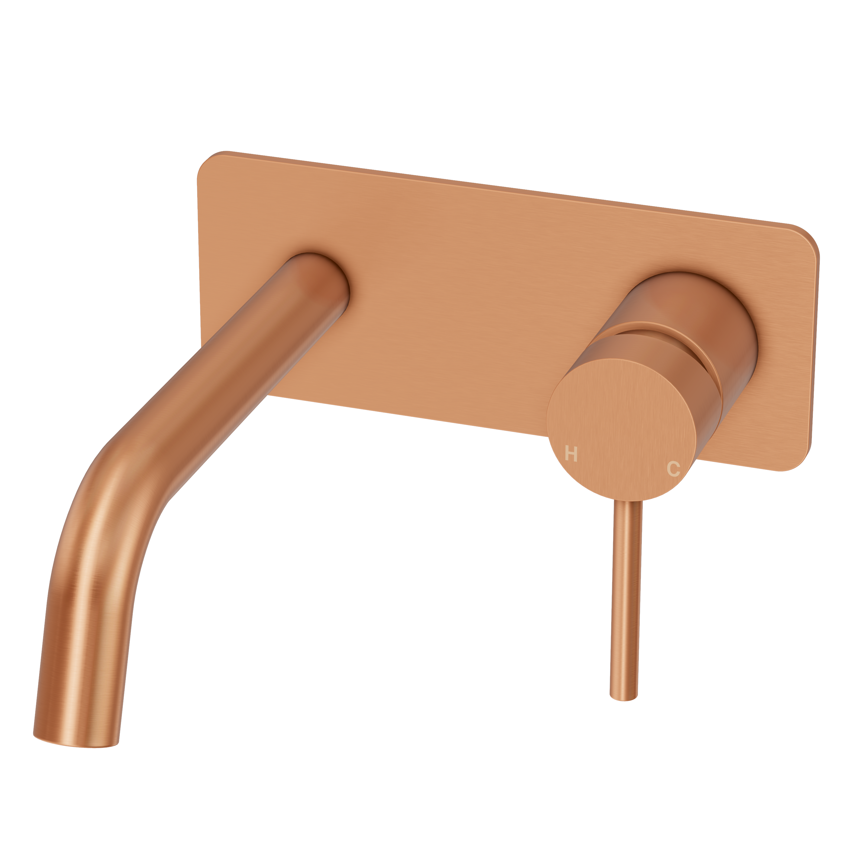 Haven Wall Mixer Tap - Brushed Copper