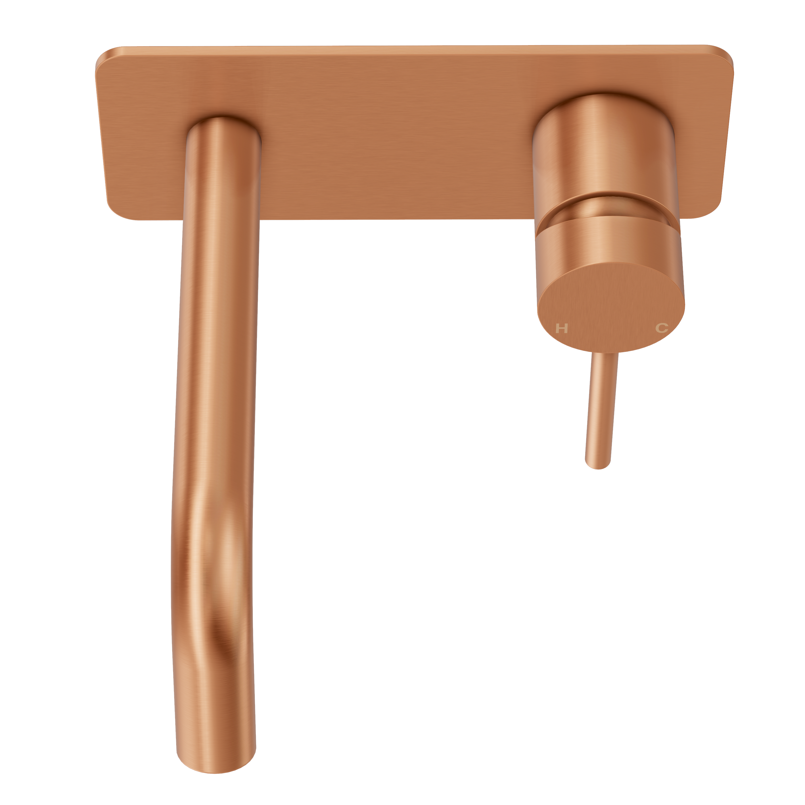 Haven Wall Mixer Tap - Brushed Copper