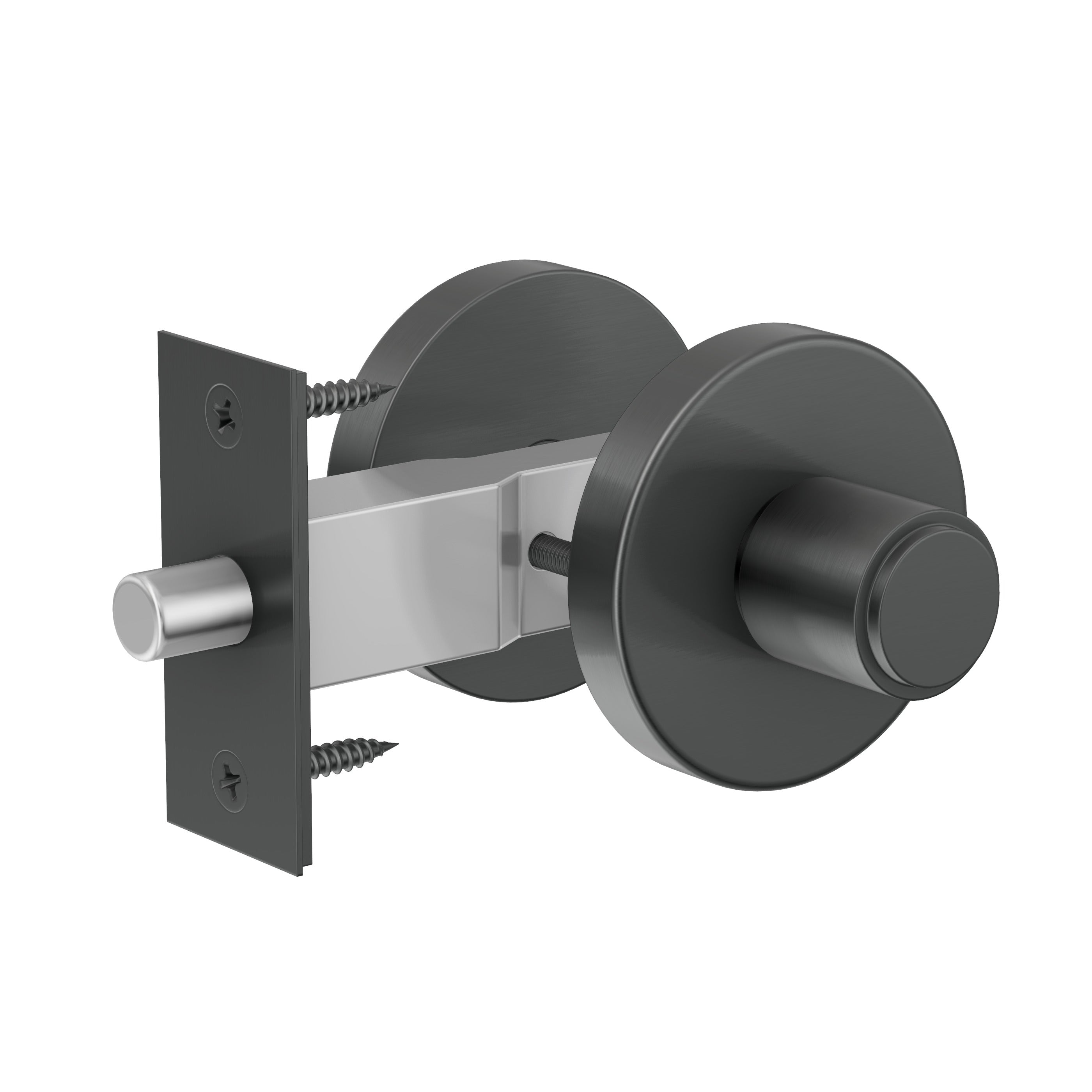Lombardy Door Lock - Gun Metal Brushed