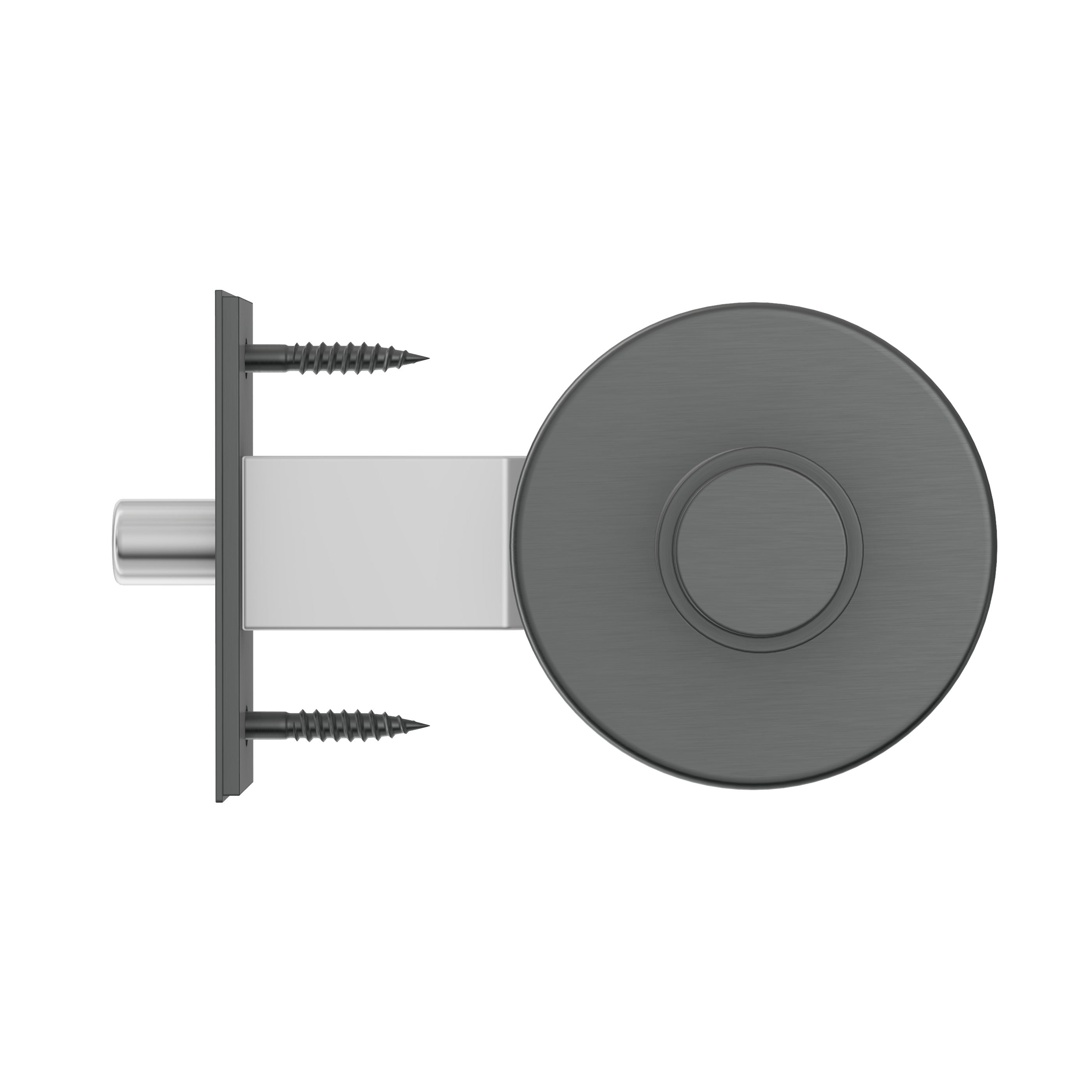 Lombardy Door Lock - Gun Metal Brushed