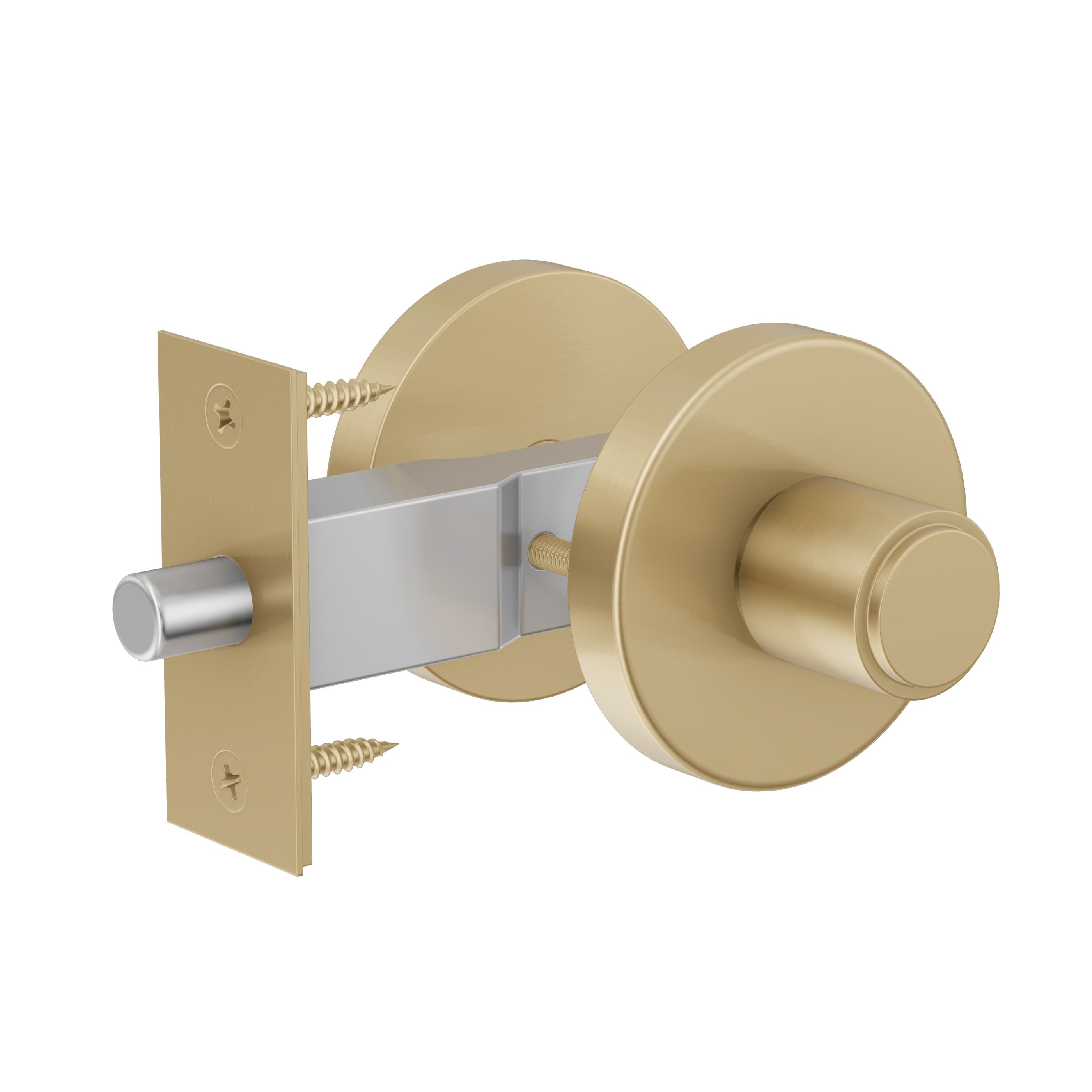 Lombardy Door Lock - Brushed Brass