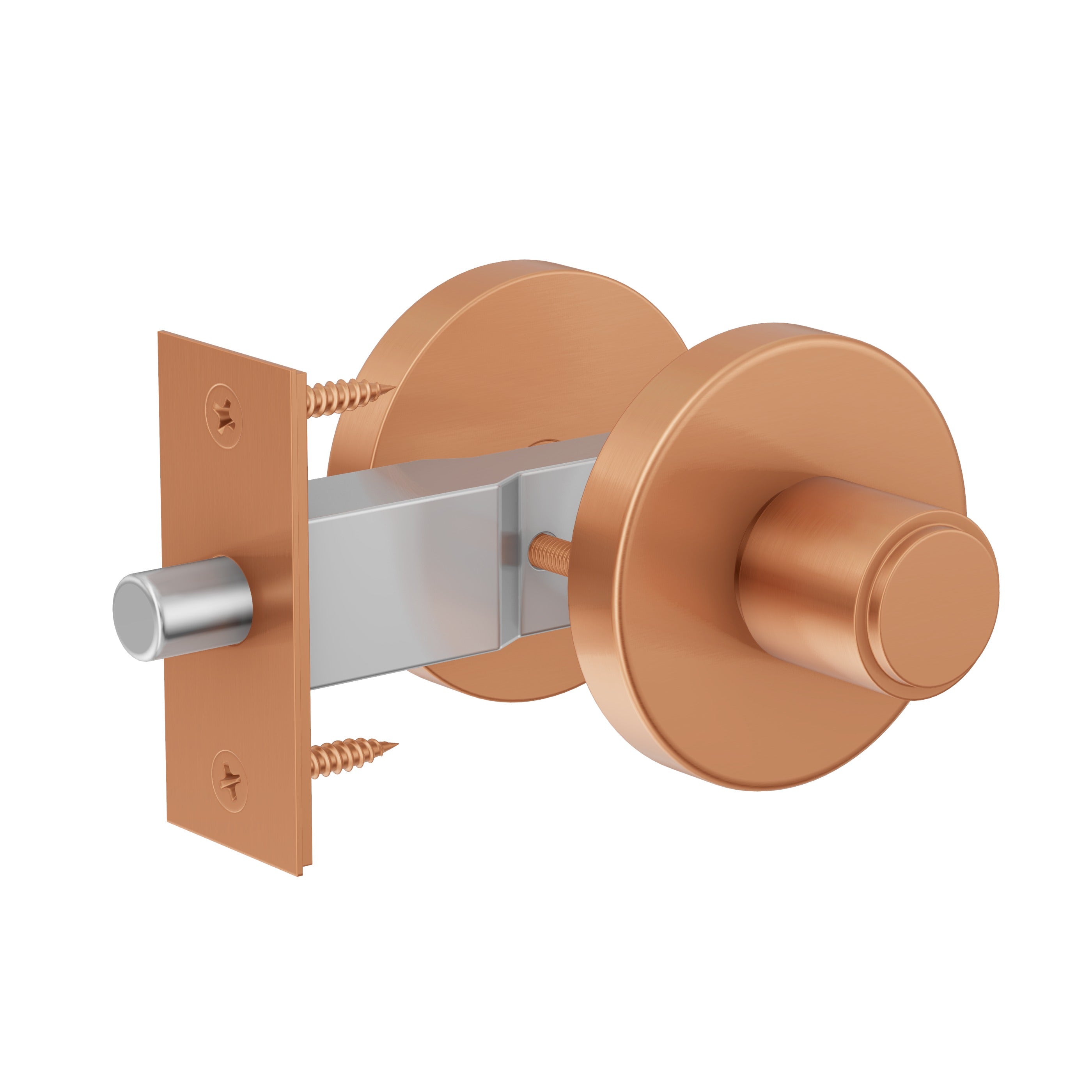 Lombardy Door Lock - Brushed Copper