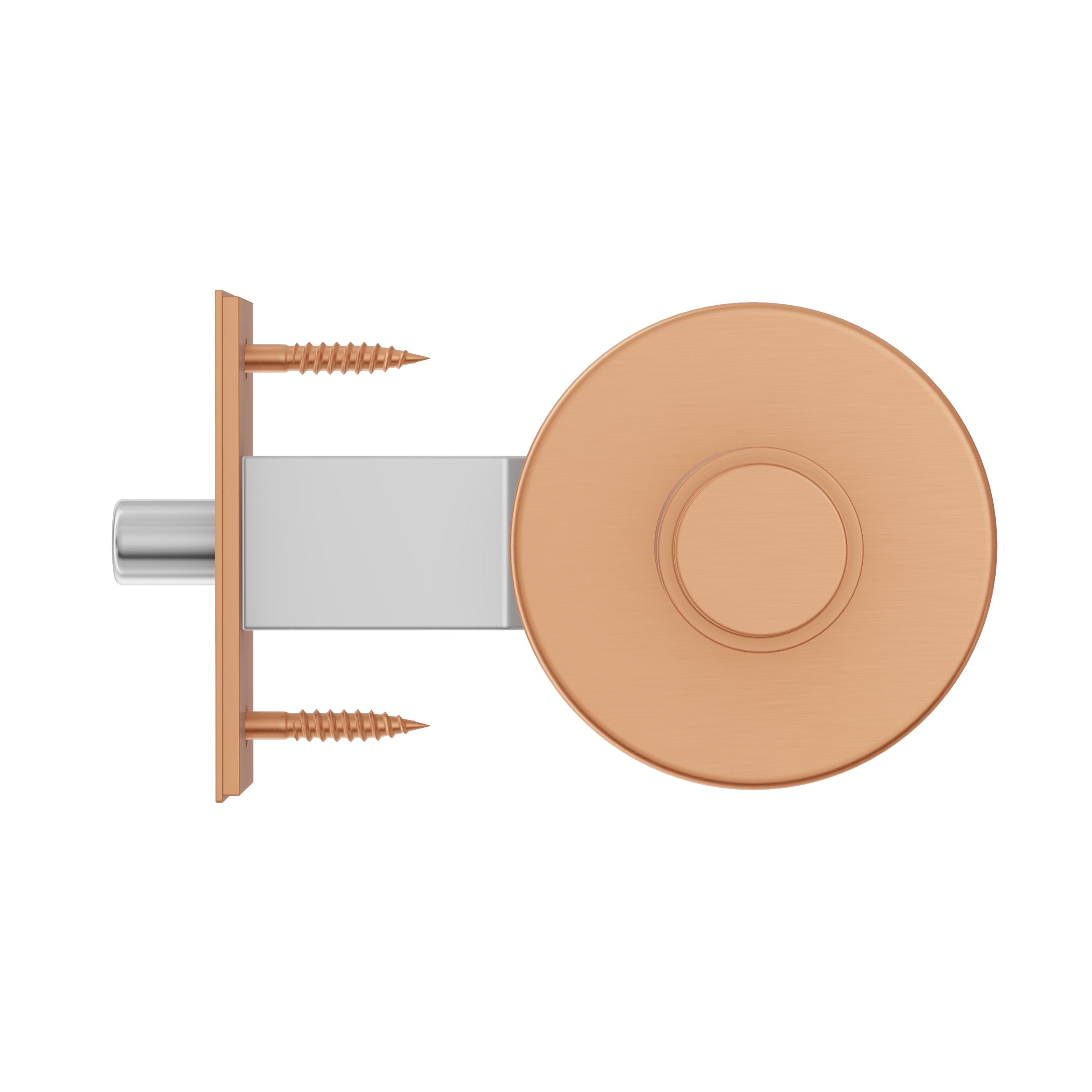 Lombardy Door Lock - Brushed Copper
